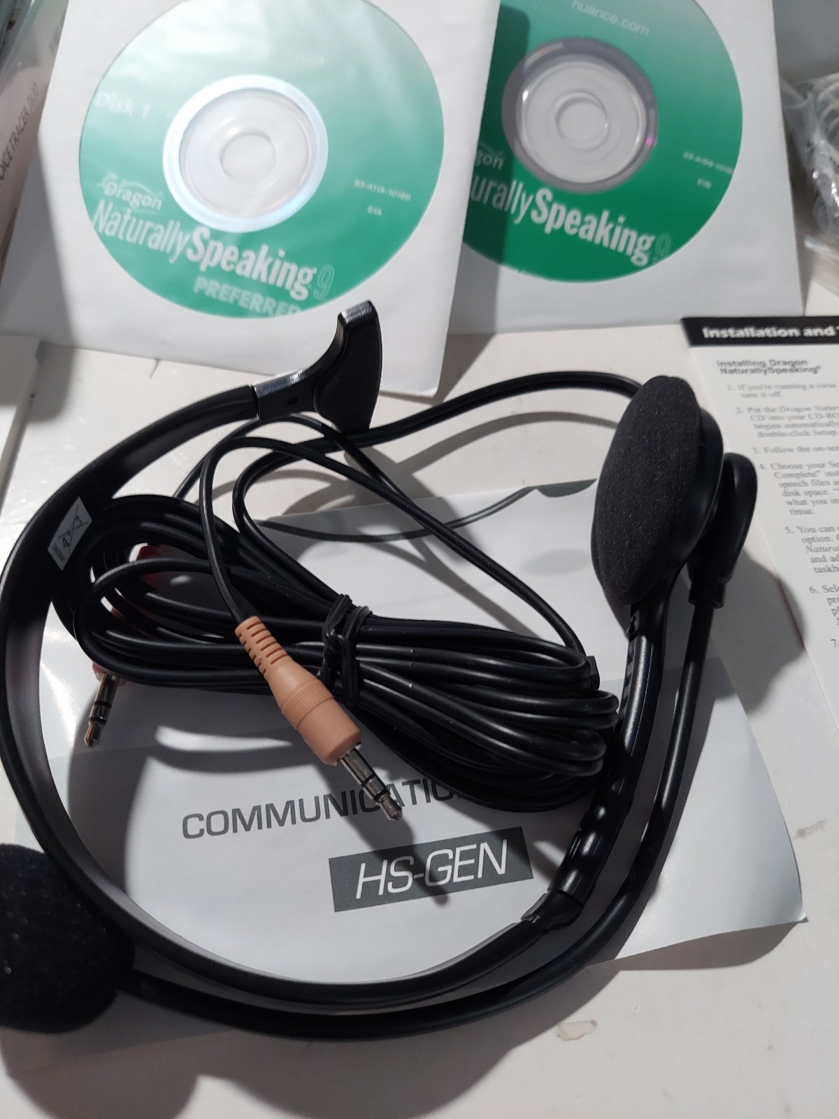 Dragon Naturally Speaking 9 Speech Recognition Software w/Headset & Recorders