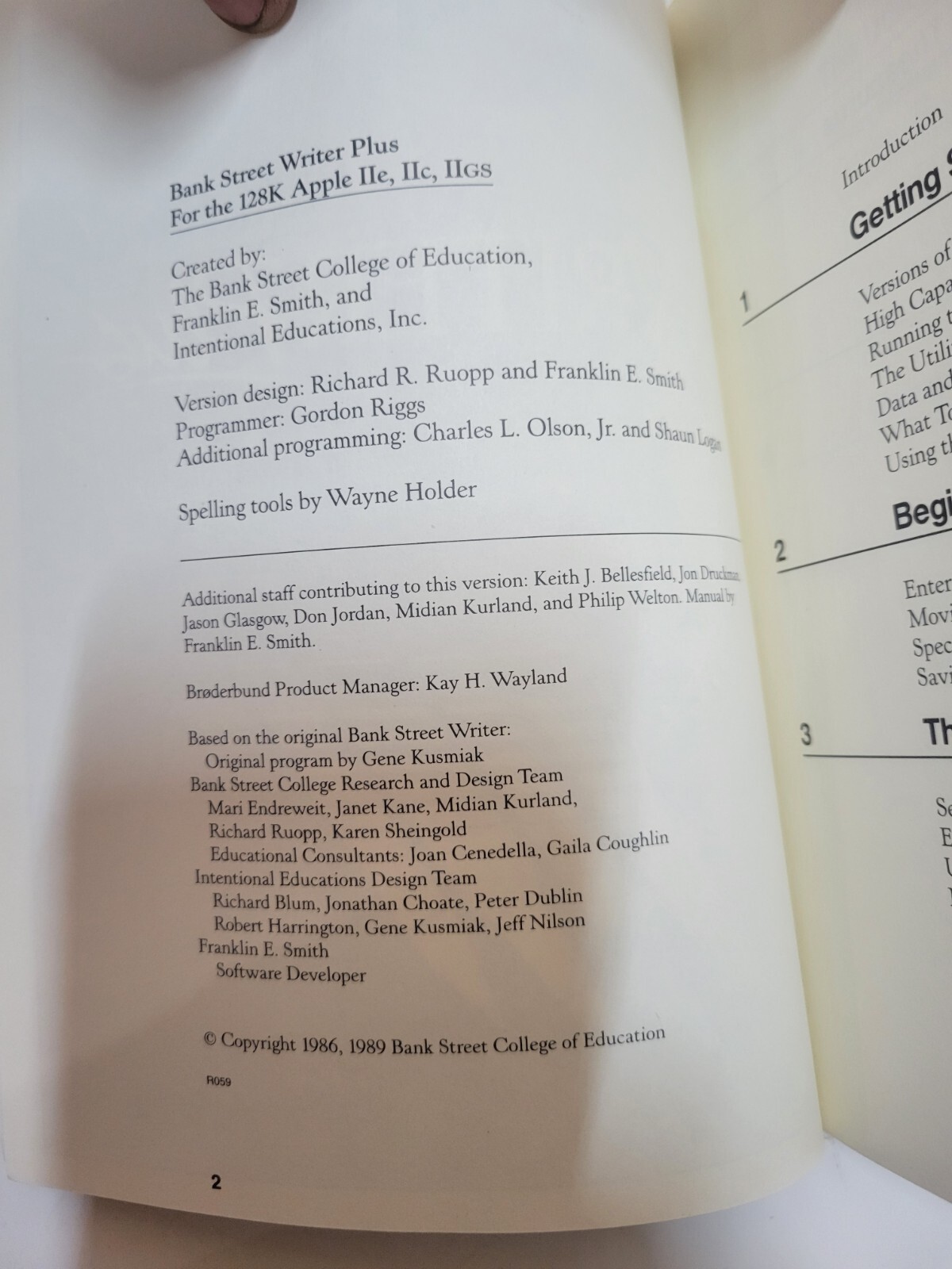 Original 1989 Bank Street WRITER Plus ‘Word Processor for the IBM PC’ Booklet