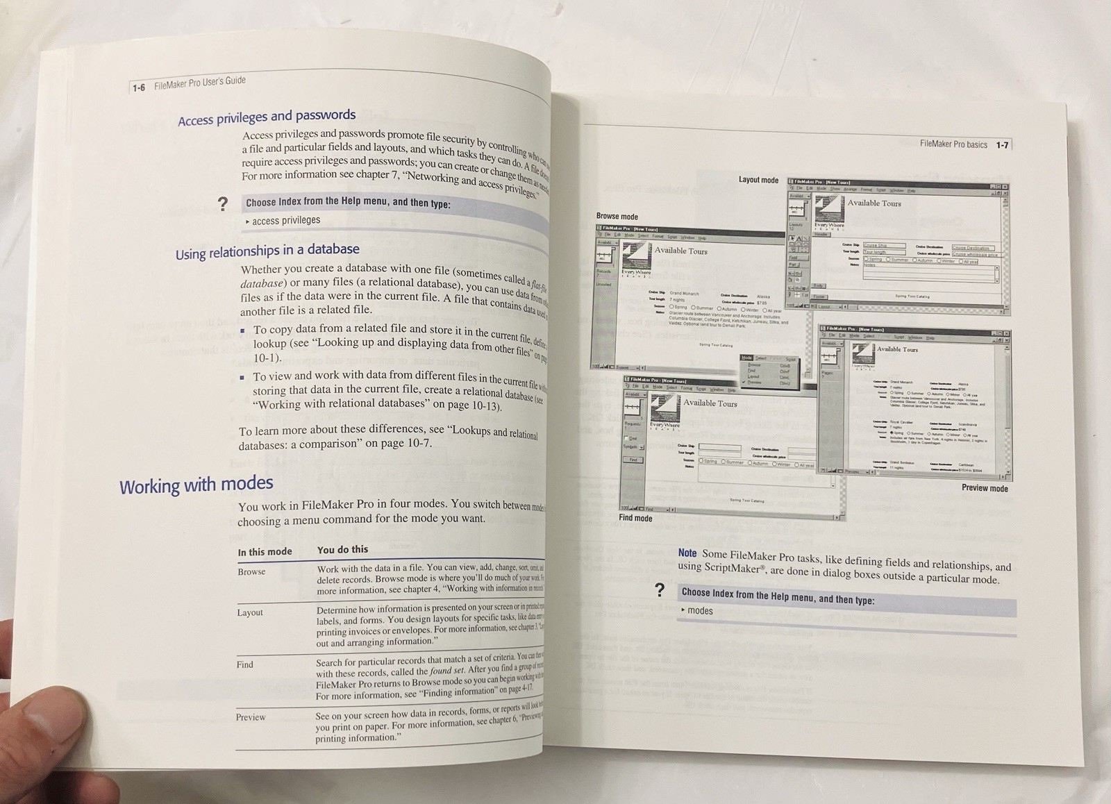Claris FileMaker Pro User Guide Windows 95 Manual Vintage Database Software