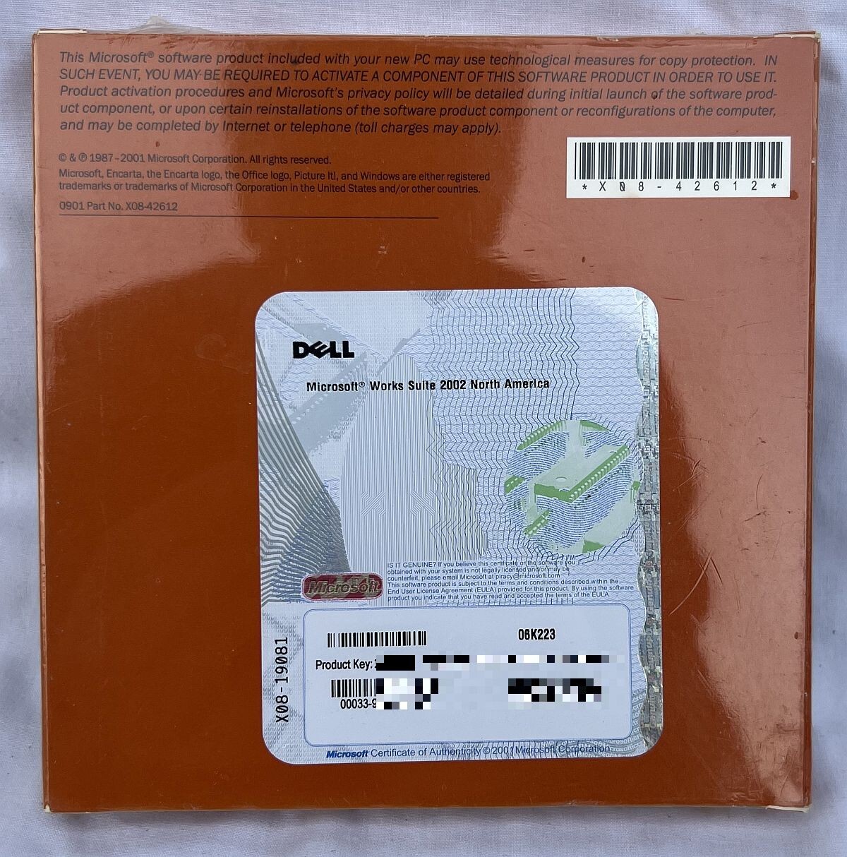 New Microsoft Works Suite 2002 CD set w/ Key North America Version SEALED