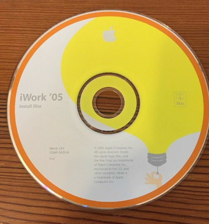 2005 iWork 05 Macintosh Mac 1.0.1 Install Office Software Install Disc CD