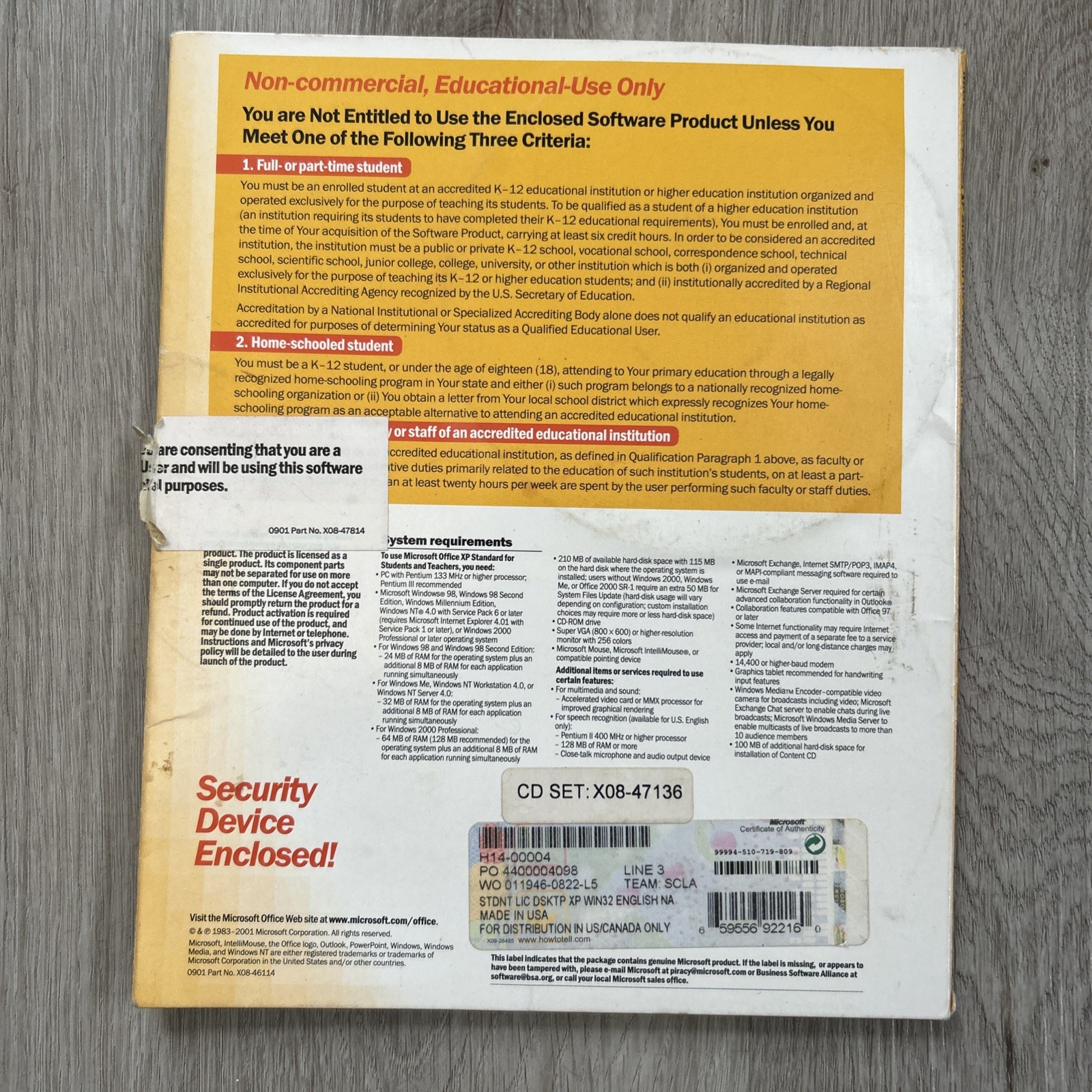 Microsoft Office XP Standard for Students and Teachers 2002 with Product Key