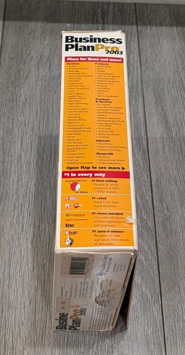 Business Plan Pro 2003 (Sold As Is)