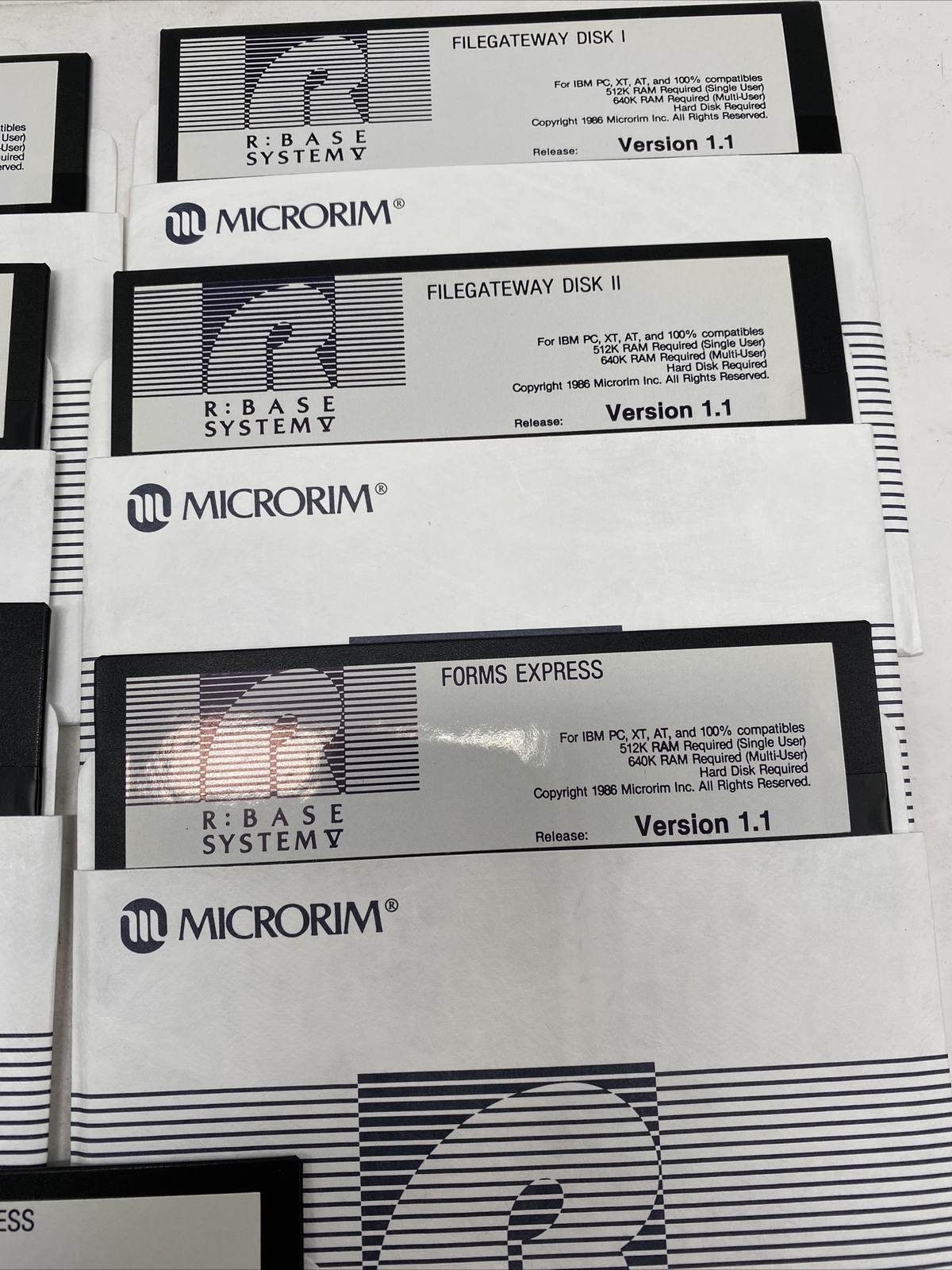 Microrim R Base System V Complete Set with Manuals and Floppy Disks