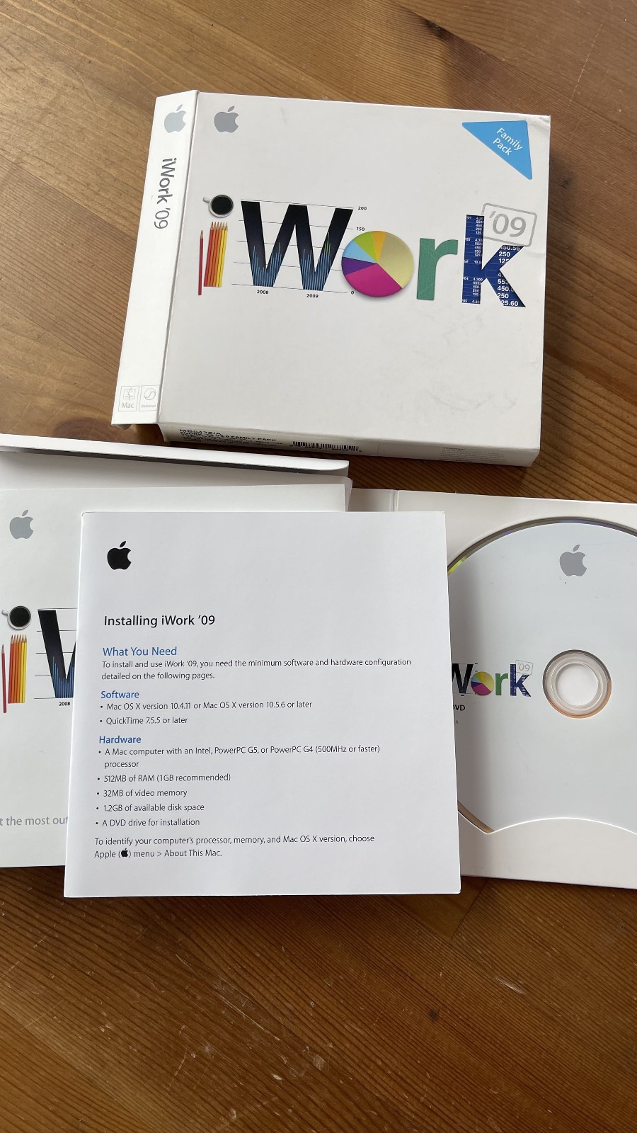 Apple iWork ’09 Full Version CD for Mac MB942Z/A Used 🍎🖥️