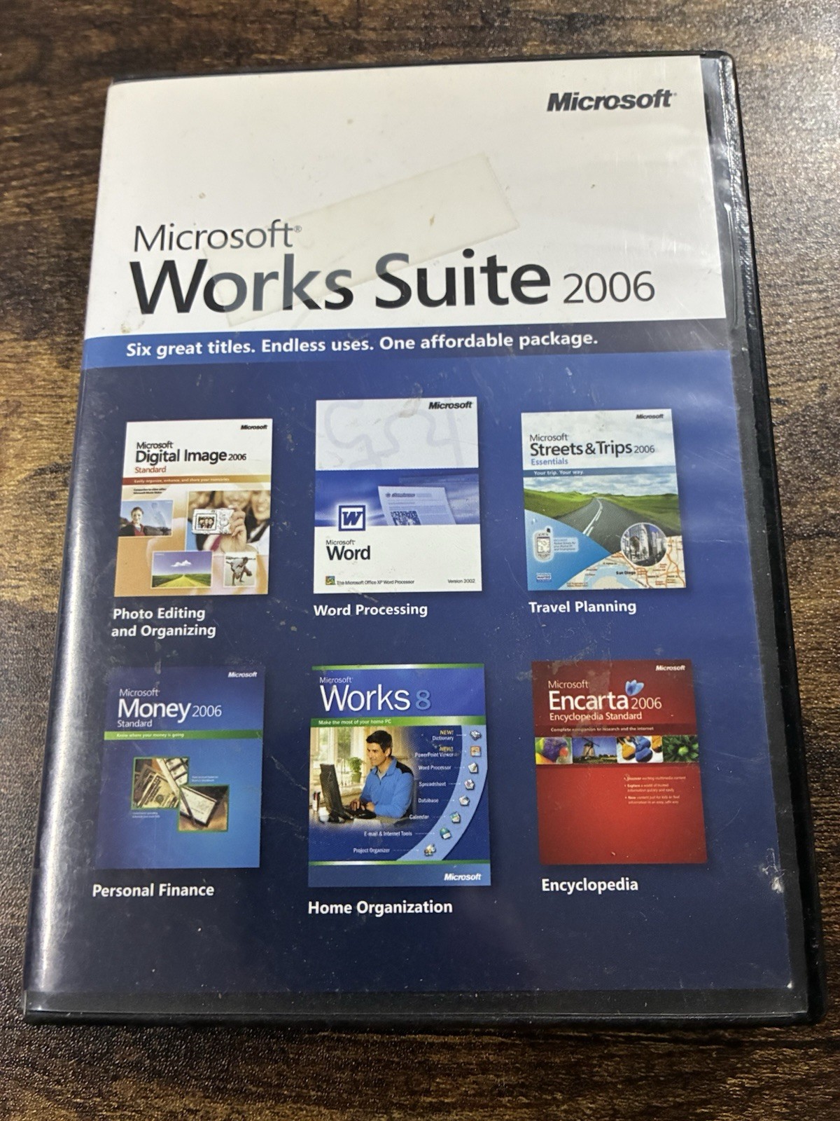 Microsoft Works Suite 2006, COMPLETE /w All 5 Discs Plus Product Key – Preowned