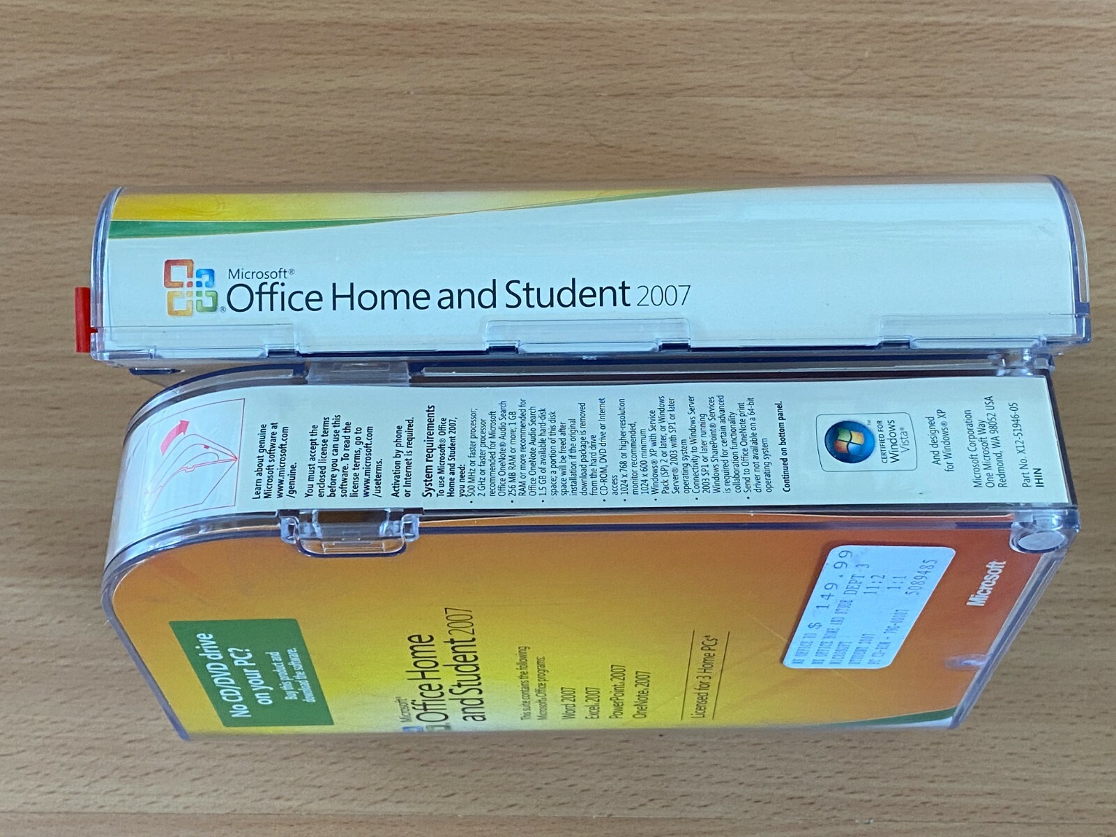 Genuine Microsoft Office Home and Student 2007 Licensed for 3 Home Computers