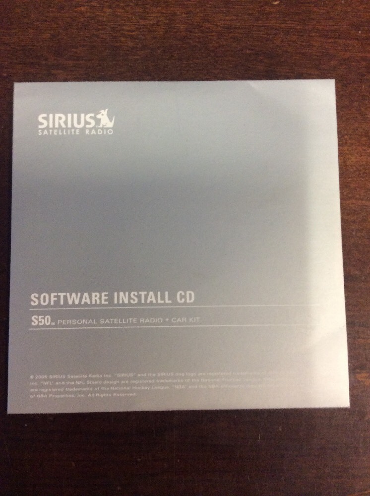 Sirius Satellite Radio S50 Software Install CD (2005)