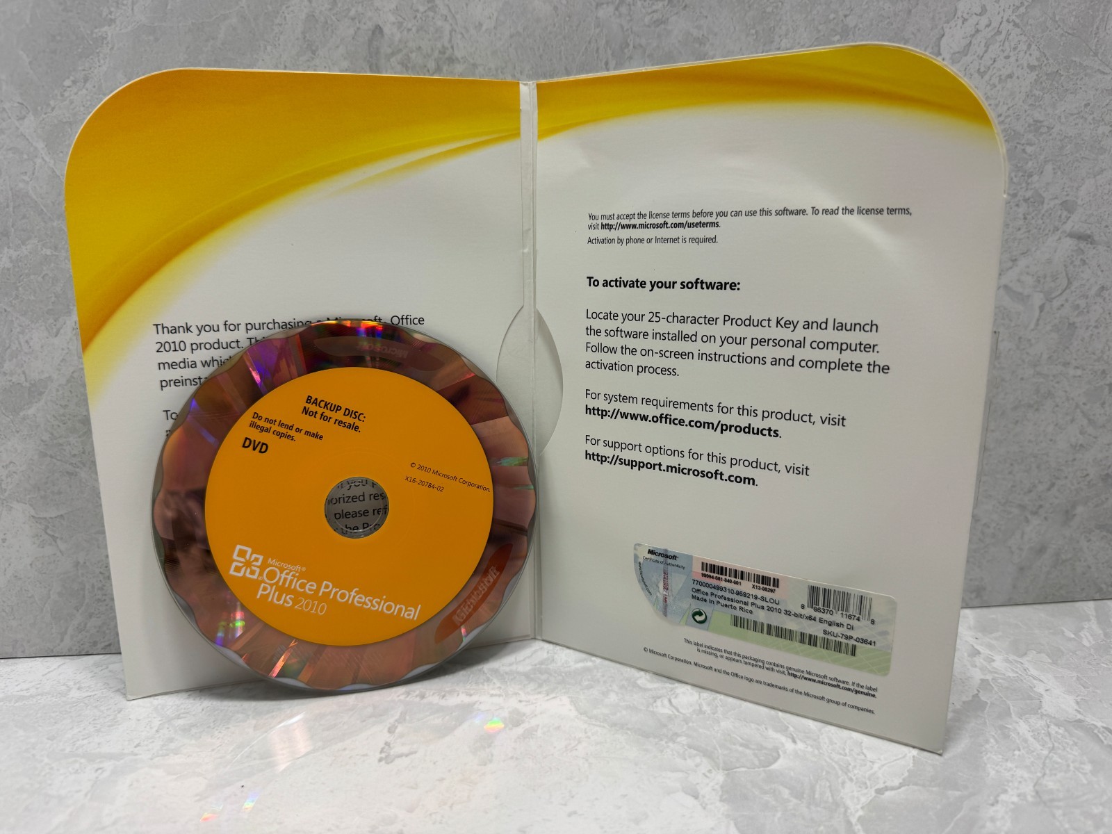 Microsoft Office Professional Plus 2010 English 32/64-bit Backup Disc NO KEY