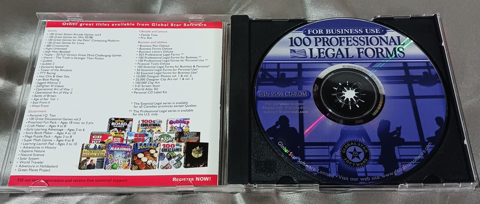 100 Professional Legal Forms For Business Use PC CD Pre-Owned 2001