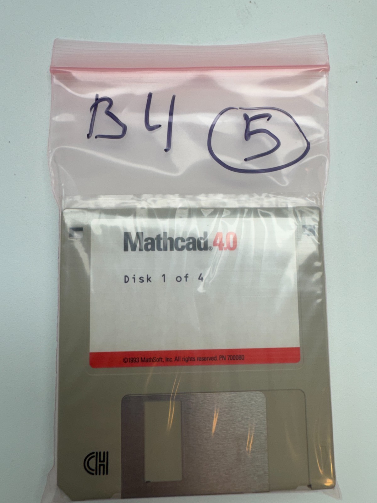 Mathcad 4.0 Vintage 3.5″ Floppy Disks Set 1-4 MathSoft 1993 PC Software Sealed