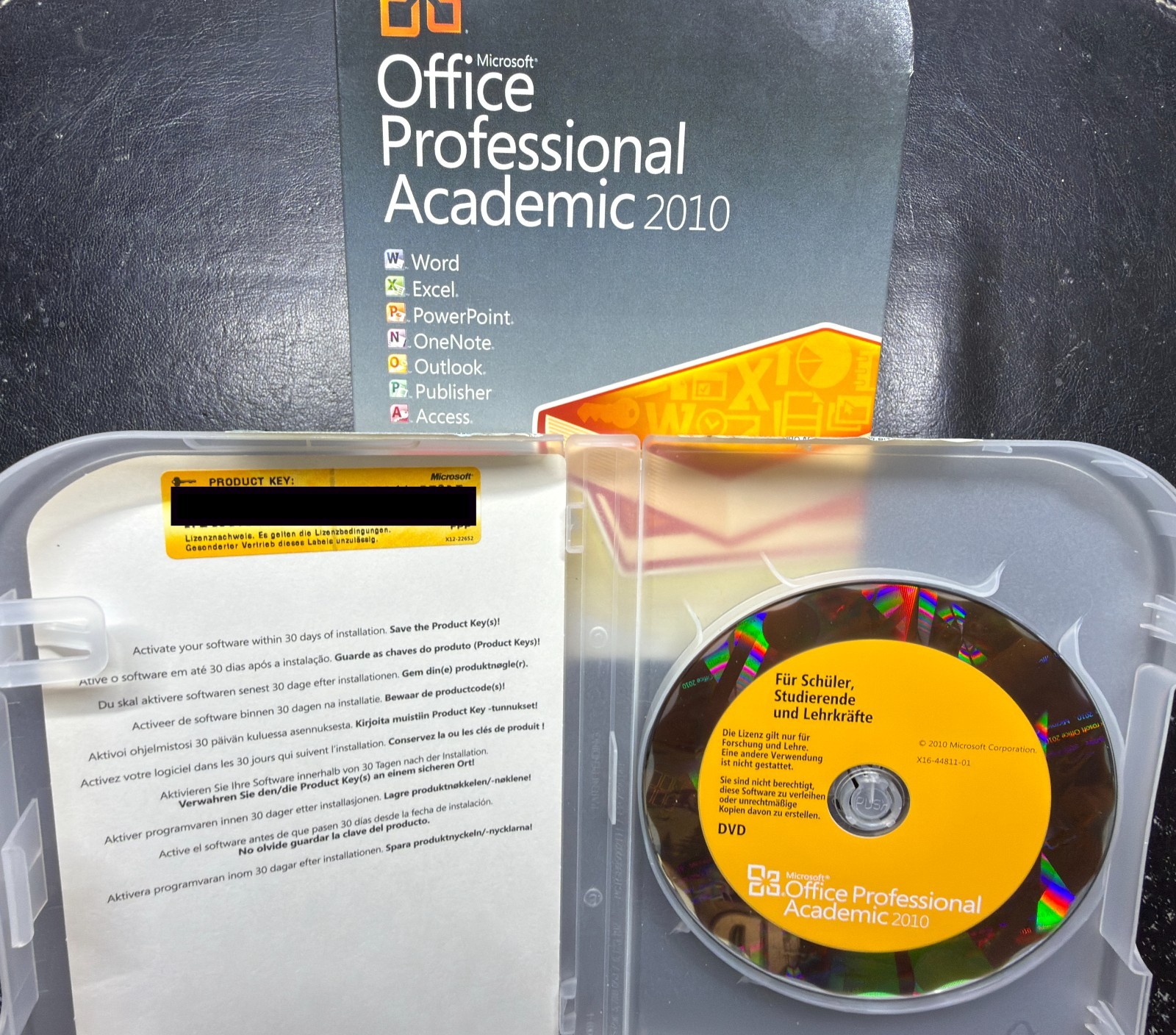Microsoft Office Professional 2010 Academic – DVD German – Original Packaging + PKey – T6D-00014