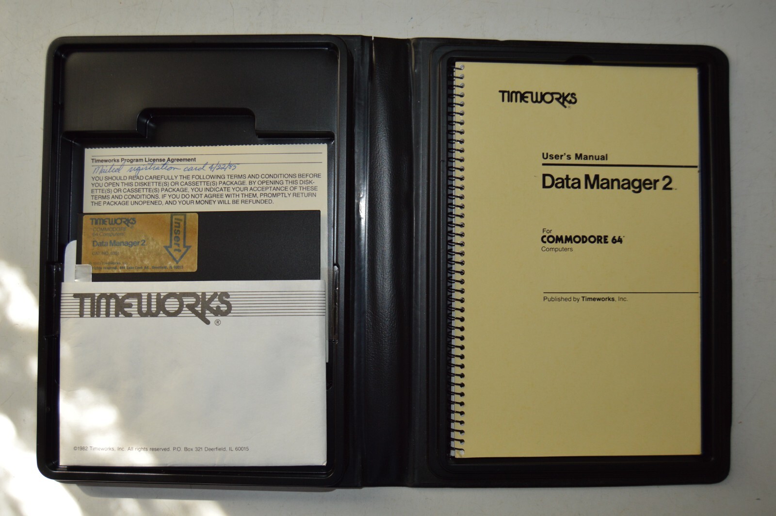 Timeworks Data Manager 2 Personal Computer Software For Commodore 64 + 128