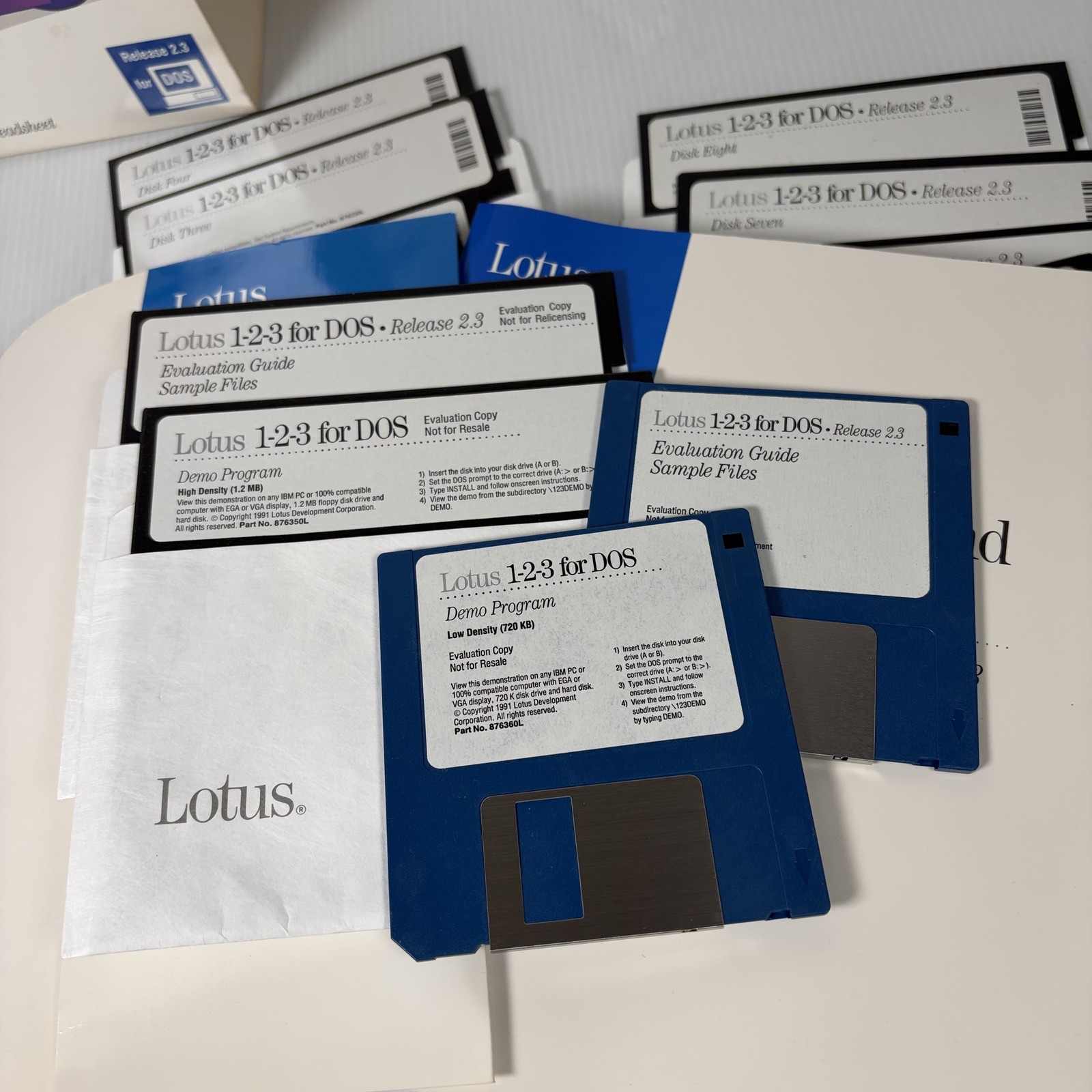Vintage Lotus 1-2-3 for DOS Release 2.3 Spreadsheet Software