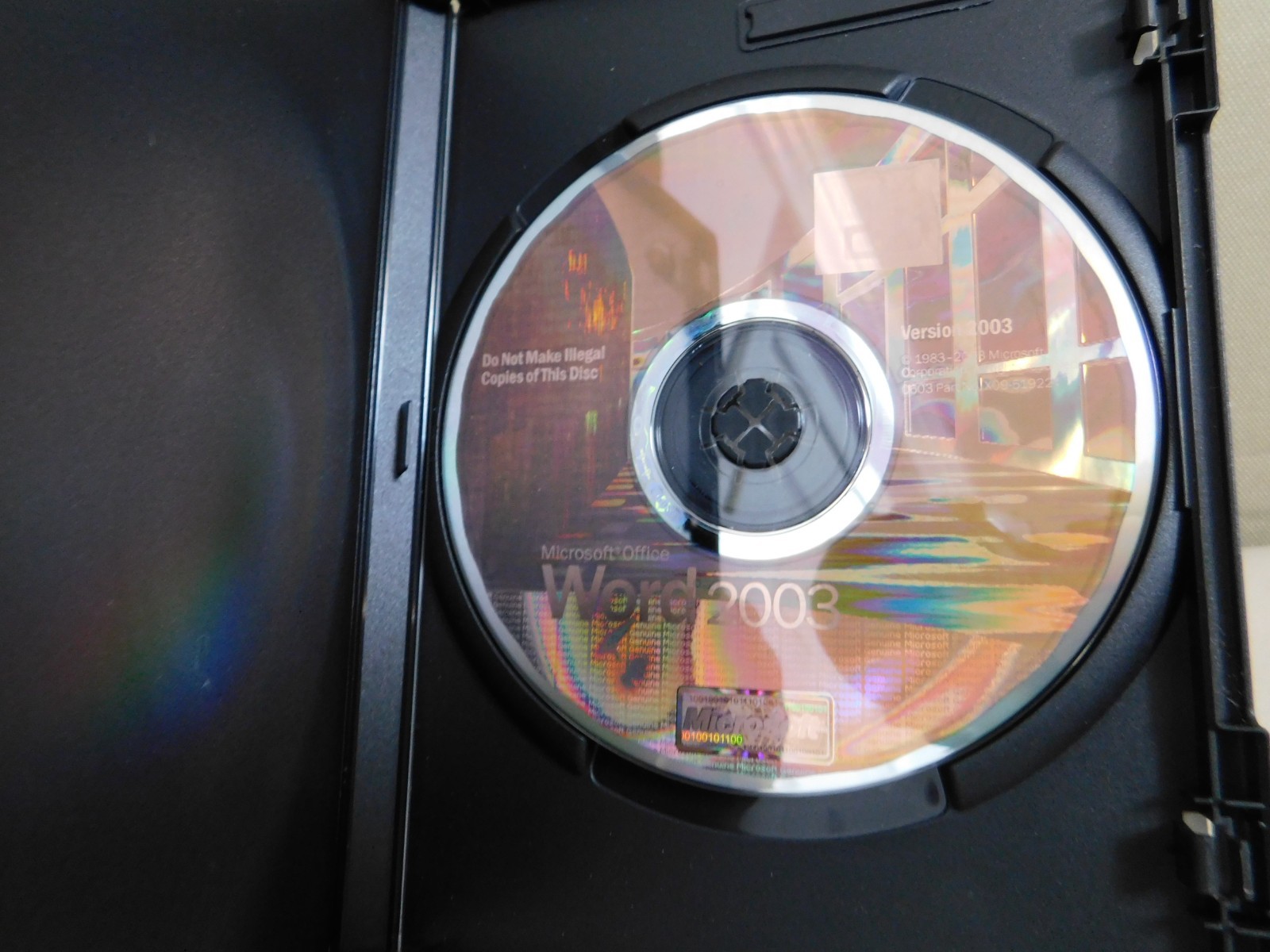 Microsoft Office WORD 2003 Case & Disc with Product Key Disc VGC Clean