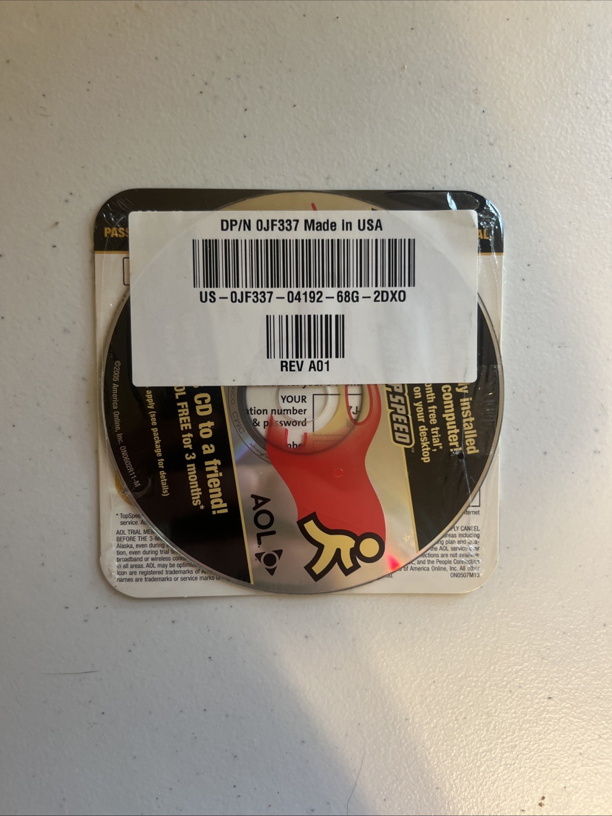 Vtg AOL Top Speed Think Fast 6 Month Trial CD-ROM Software Program NEW Sealed