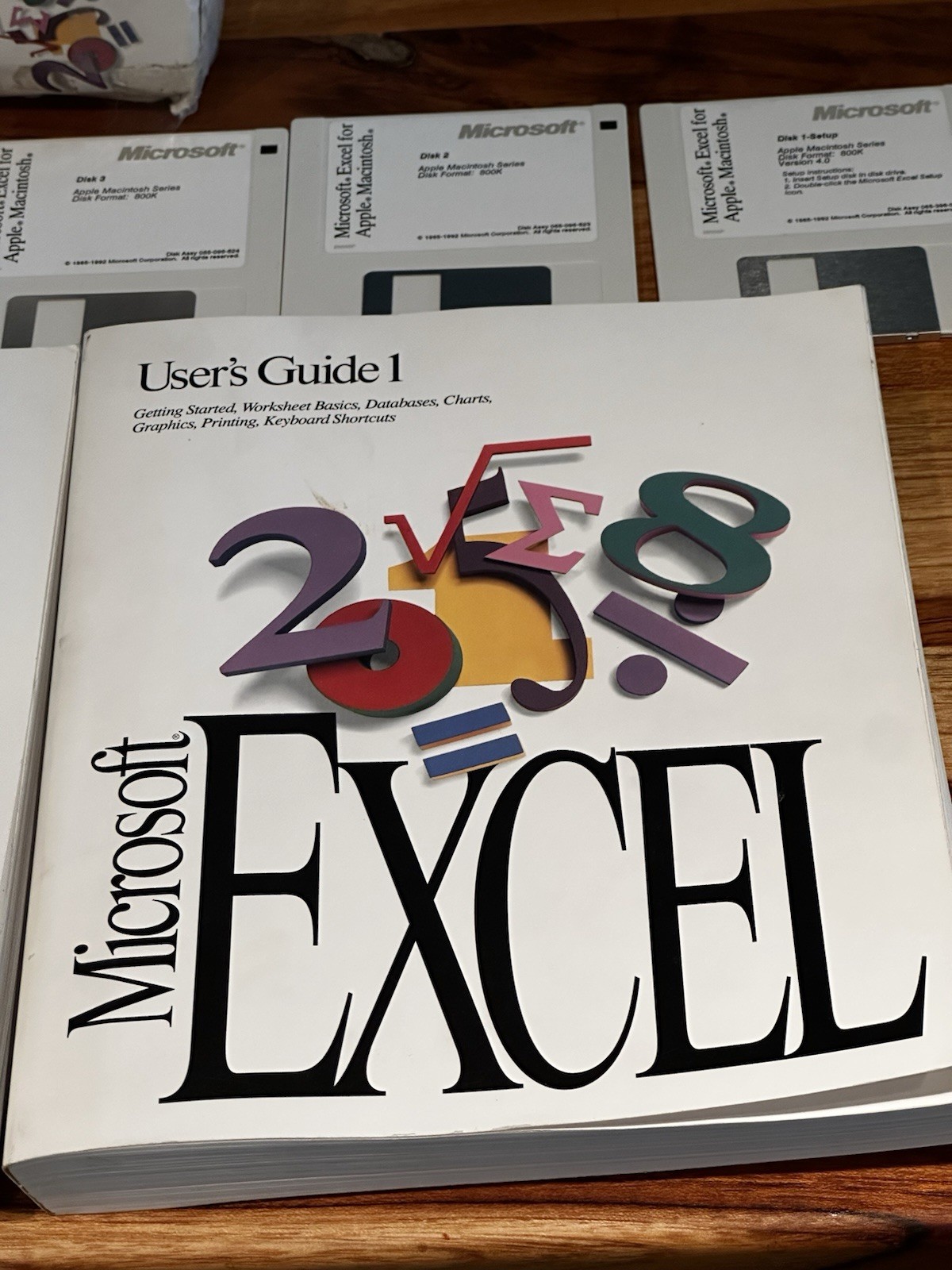 Vintage 1992 Microsoft Excel for Apple Macintosh 4.0 (7-Disk) & Guides Manual