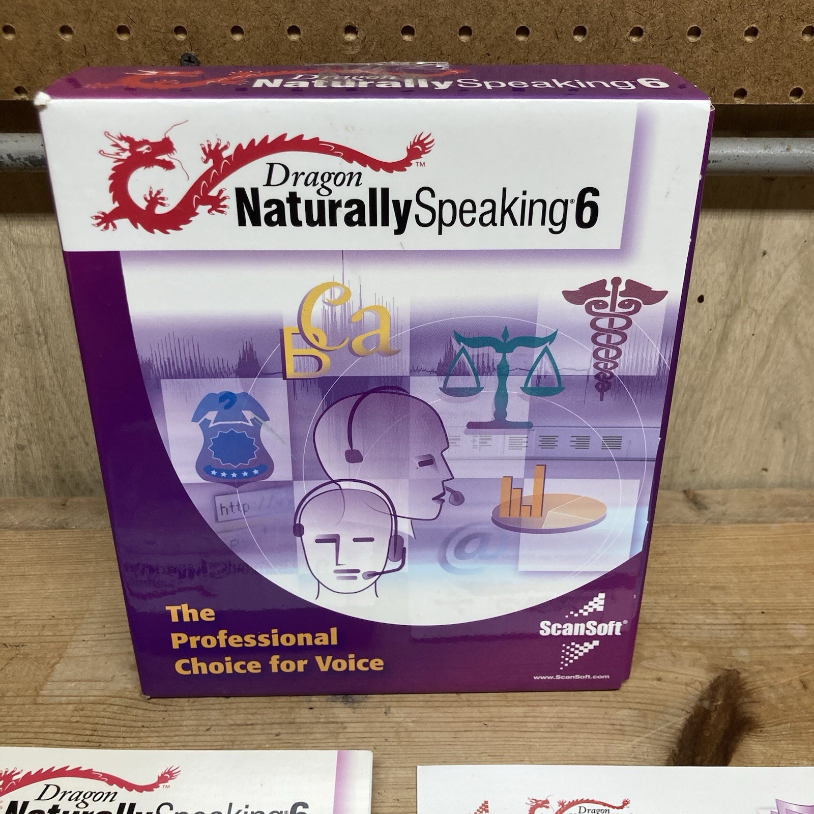 ScanSoft Dragon Naturally Speaking 6 Software Book And Headset LOOKS UNUSED