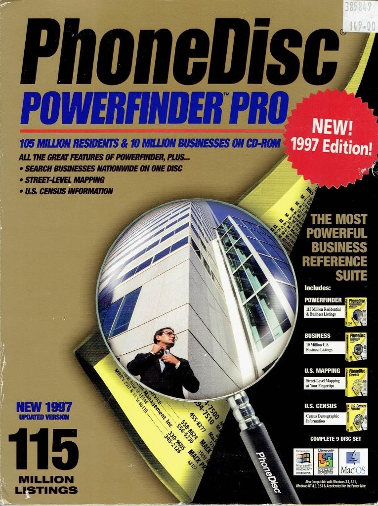 PhoneDisc POWERFINDER 2nd EDITION 1997 9 CD BOXED SET