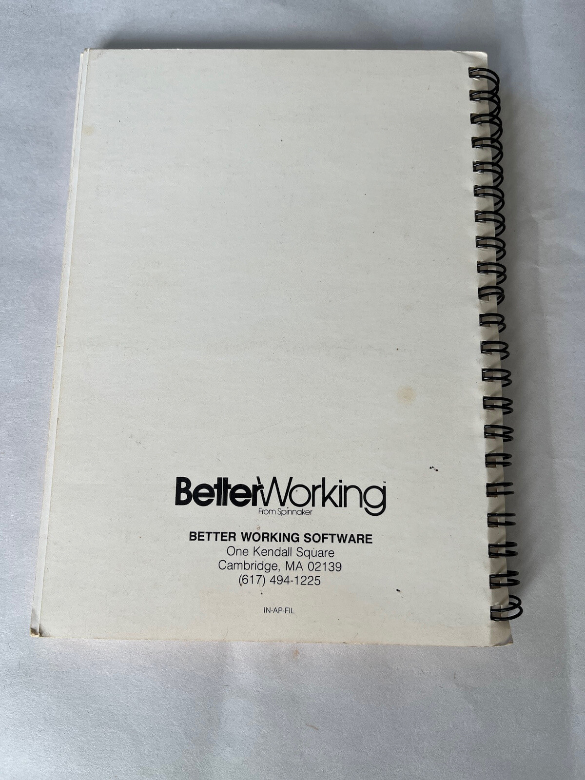 Vintage Better Working From Spinnaker File & Report Instructions 1985