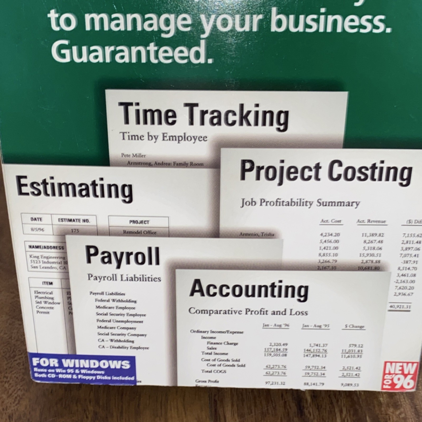 Quicken QuickBooks Pro 4.0 Windows Mac 3.5″ Floppy Discs Manuals