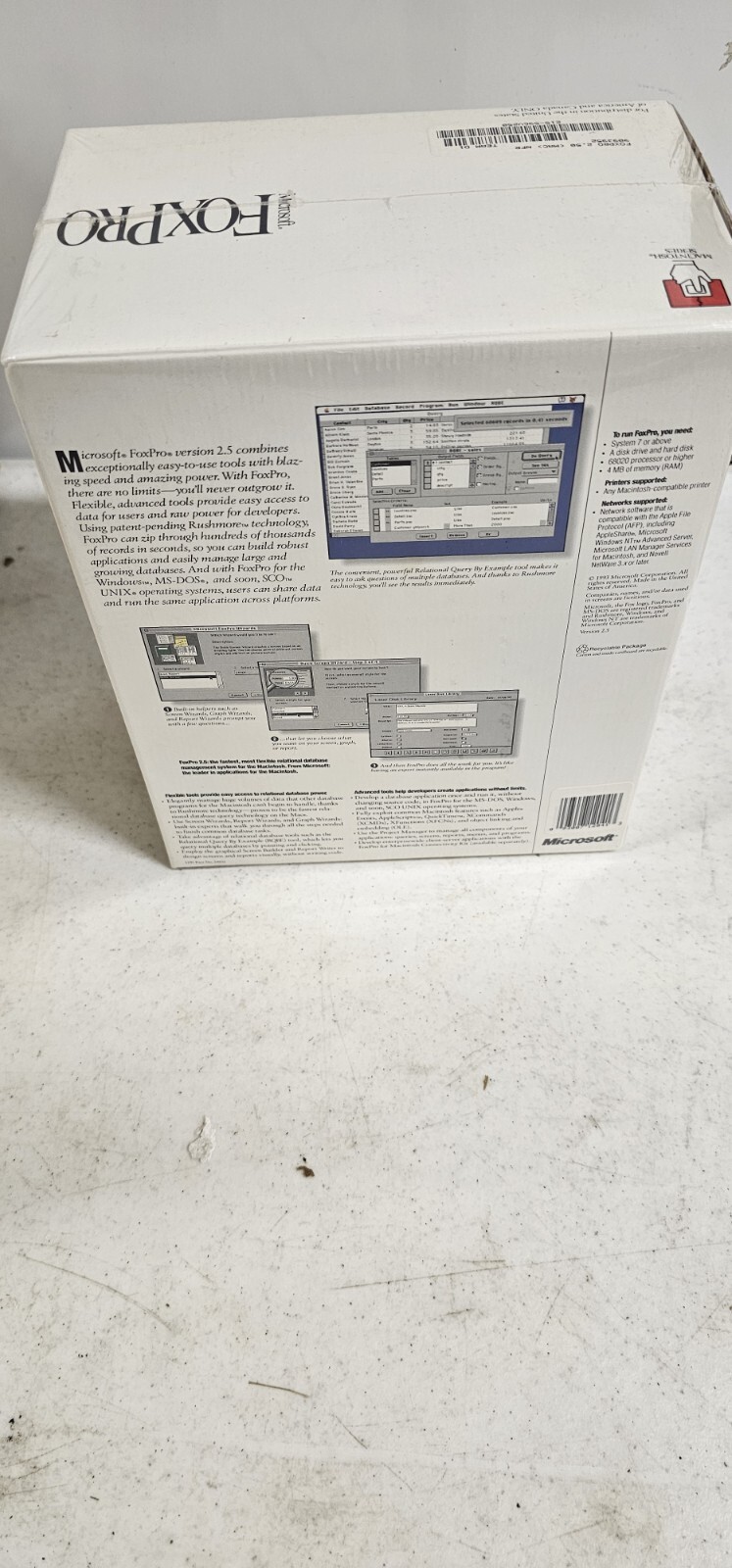 Microsoft FoxPro v 2.5 New In Box. V10