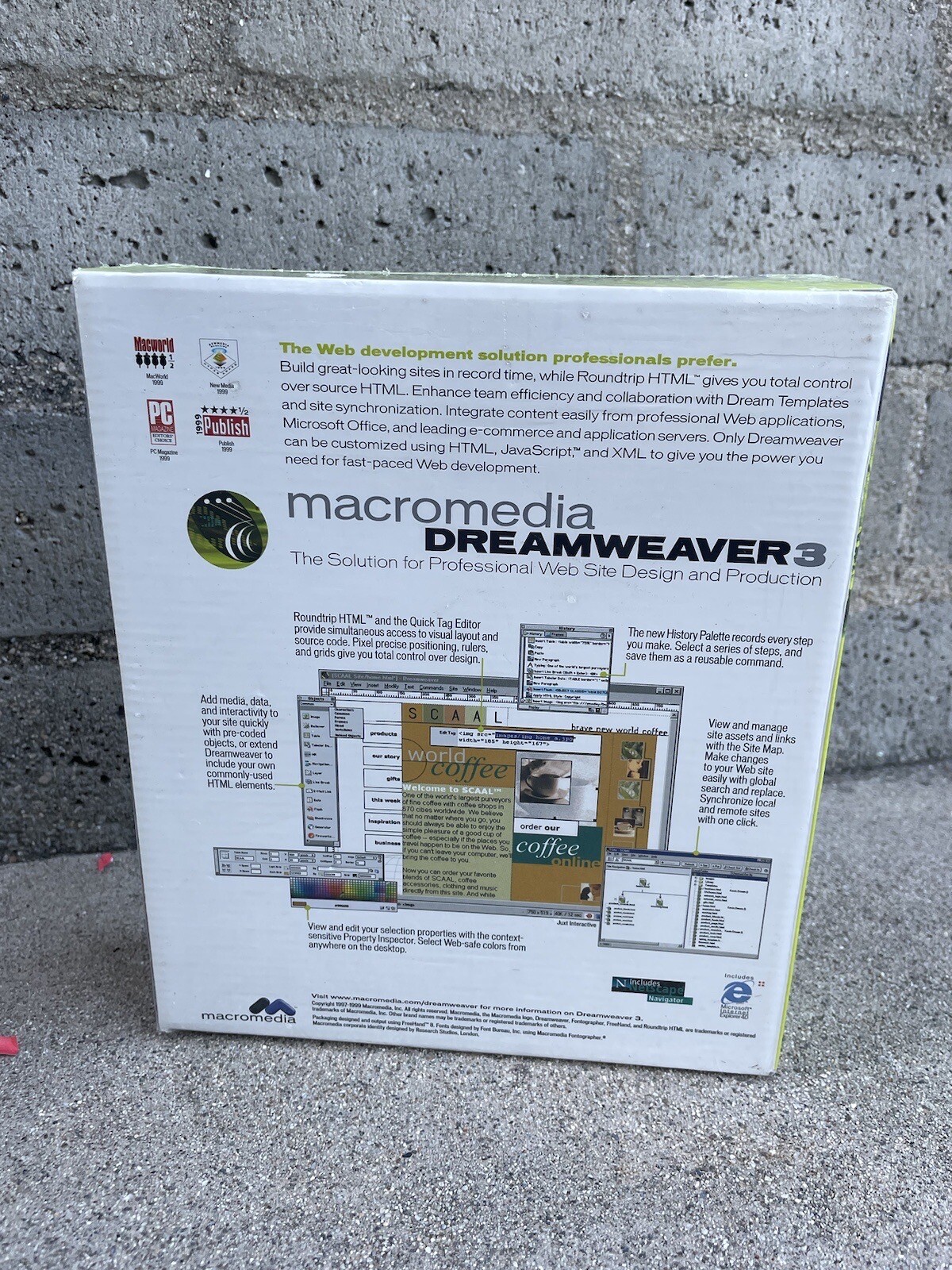 Macromedia Dreamweaver 3 UPGRADE Web Site Design Microsoft Windows 95 98 NT PC