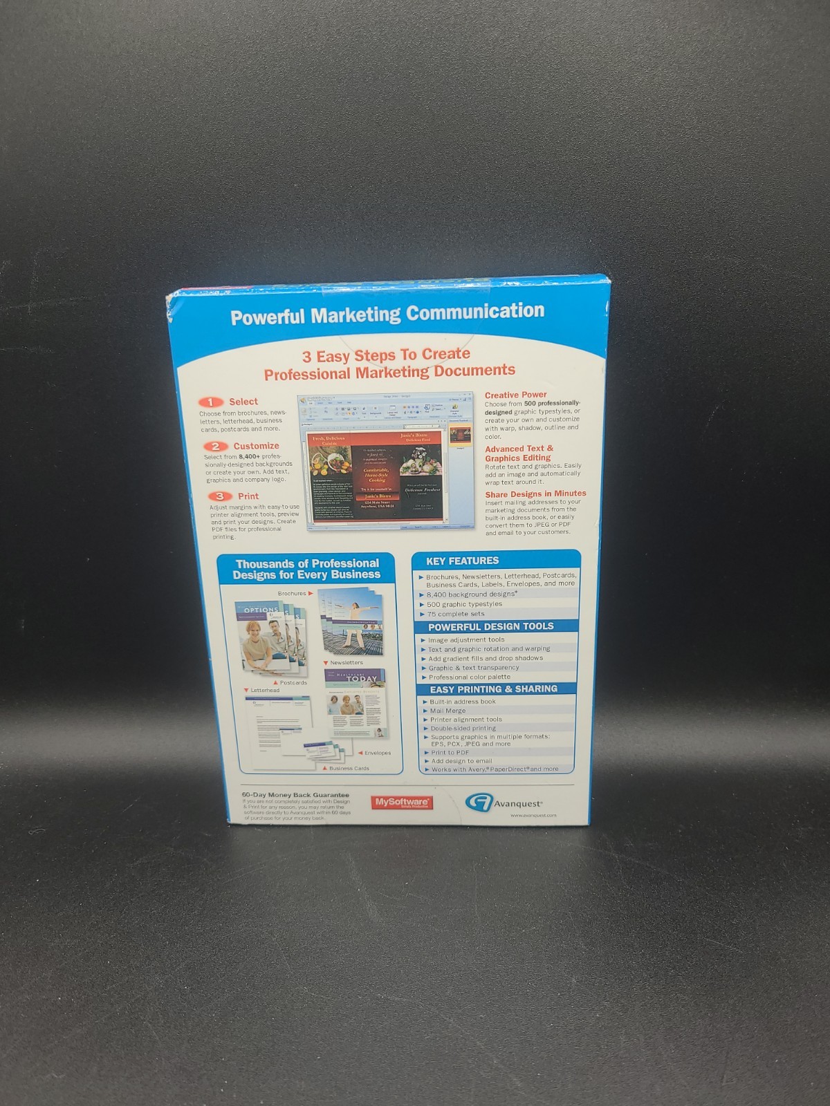 MySoftware Design & Print Business Edition Professional Marketing Document Maker