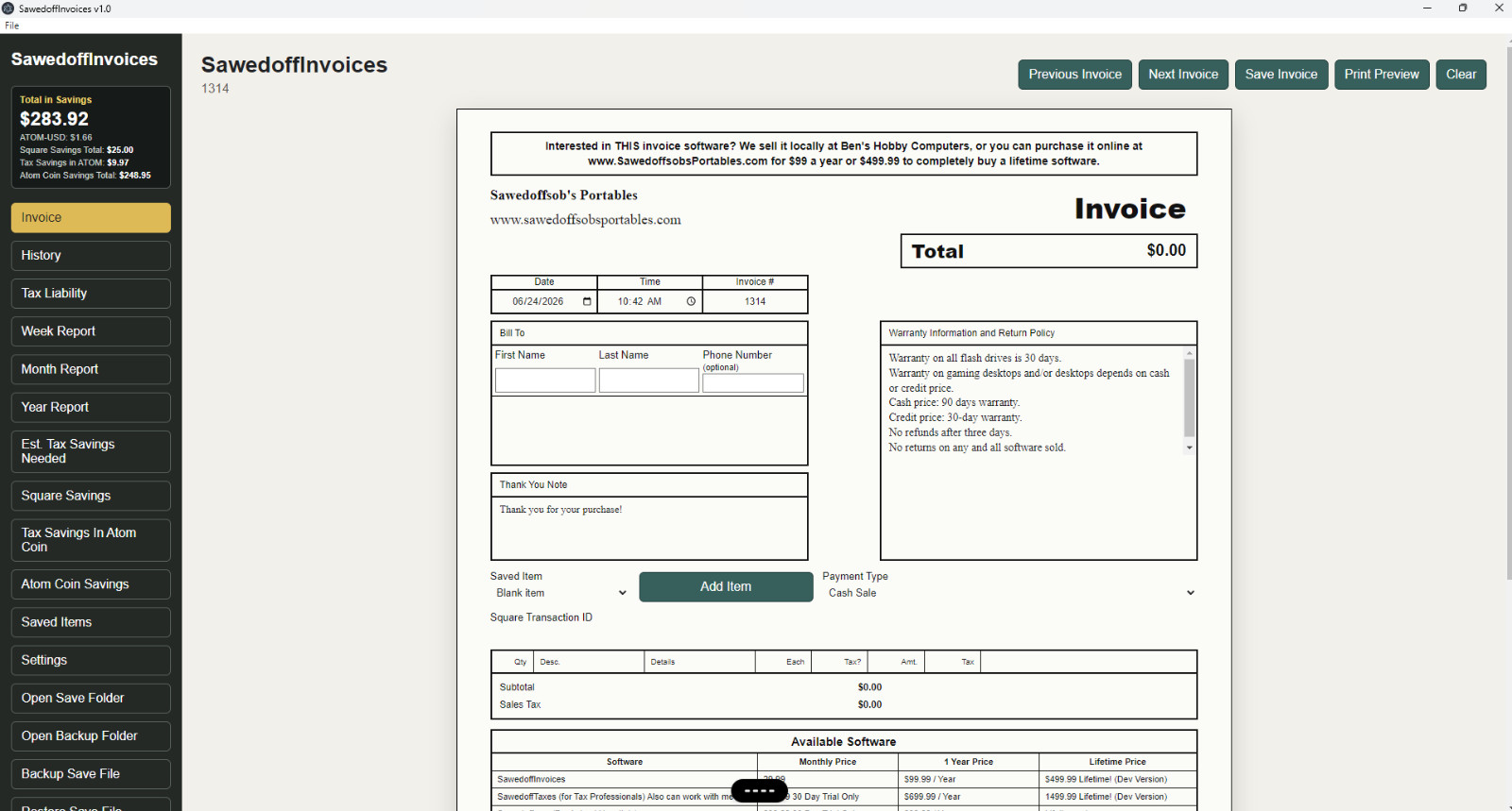 My Invoice Quick Easy Books Invoice Fresh Tax Savings Bookkeeping Software 1 YR