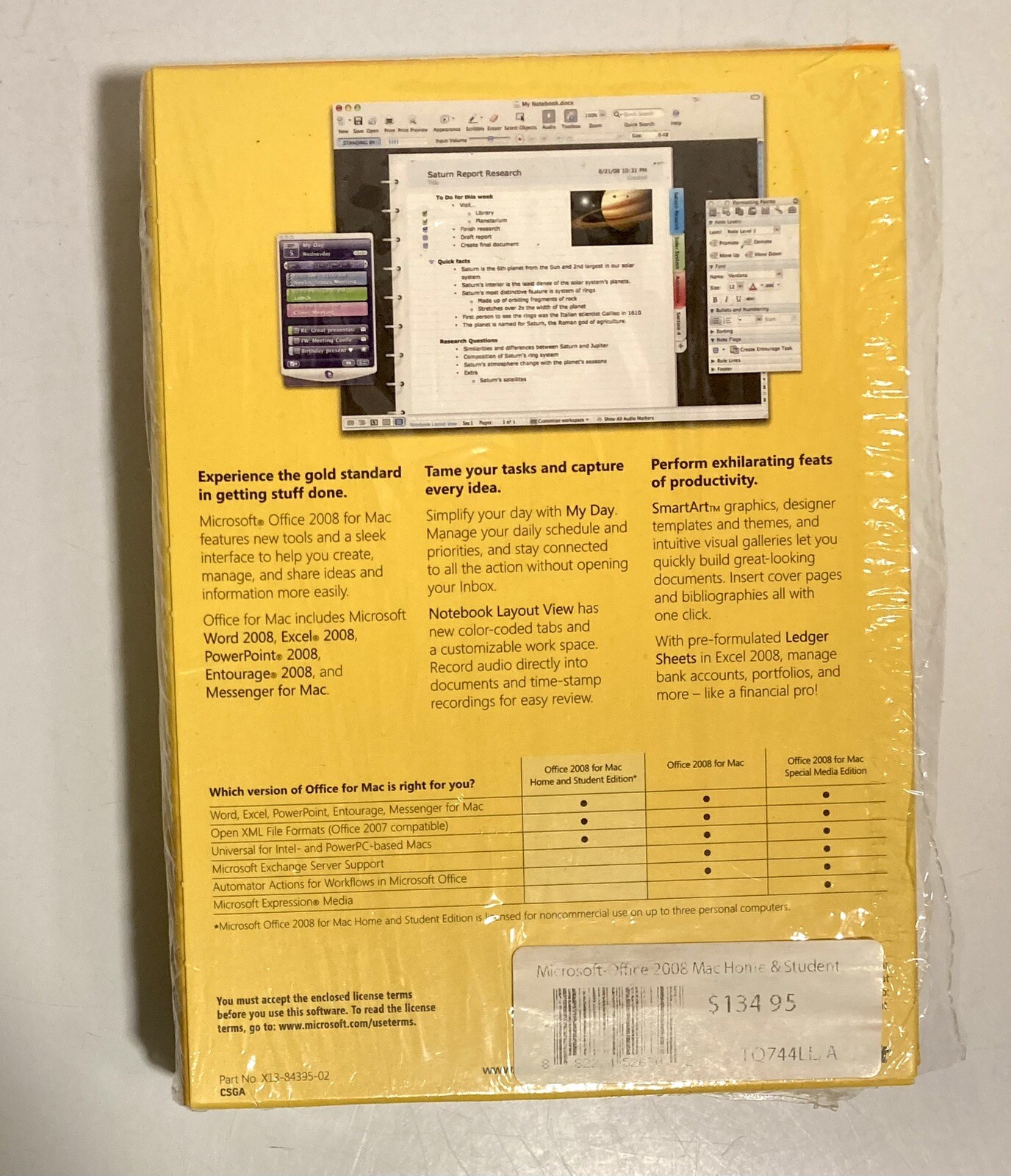 Microsoft Office 2008 Home and Student Edition for Mac w/ Install Guide & Keys