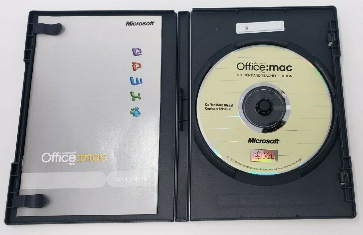 Microsoft Office 2004 Student & Teacher Edition (MAC), Mac OS X, w/ 2 licenses