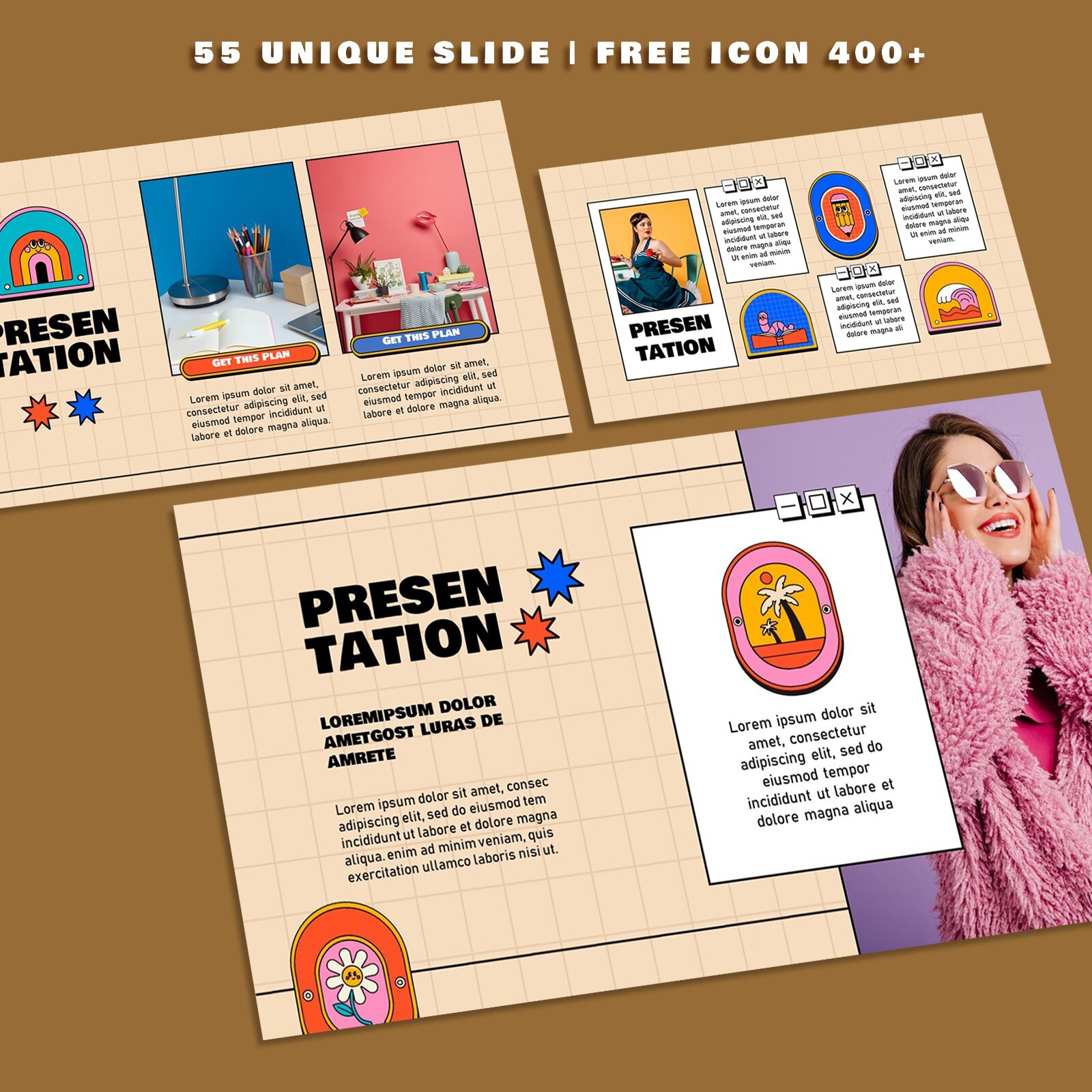 Retro PowerPoint Template – Vintage Canva Presentation with Creative Slides