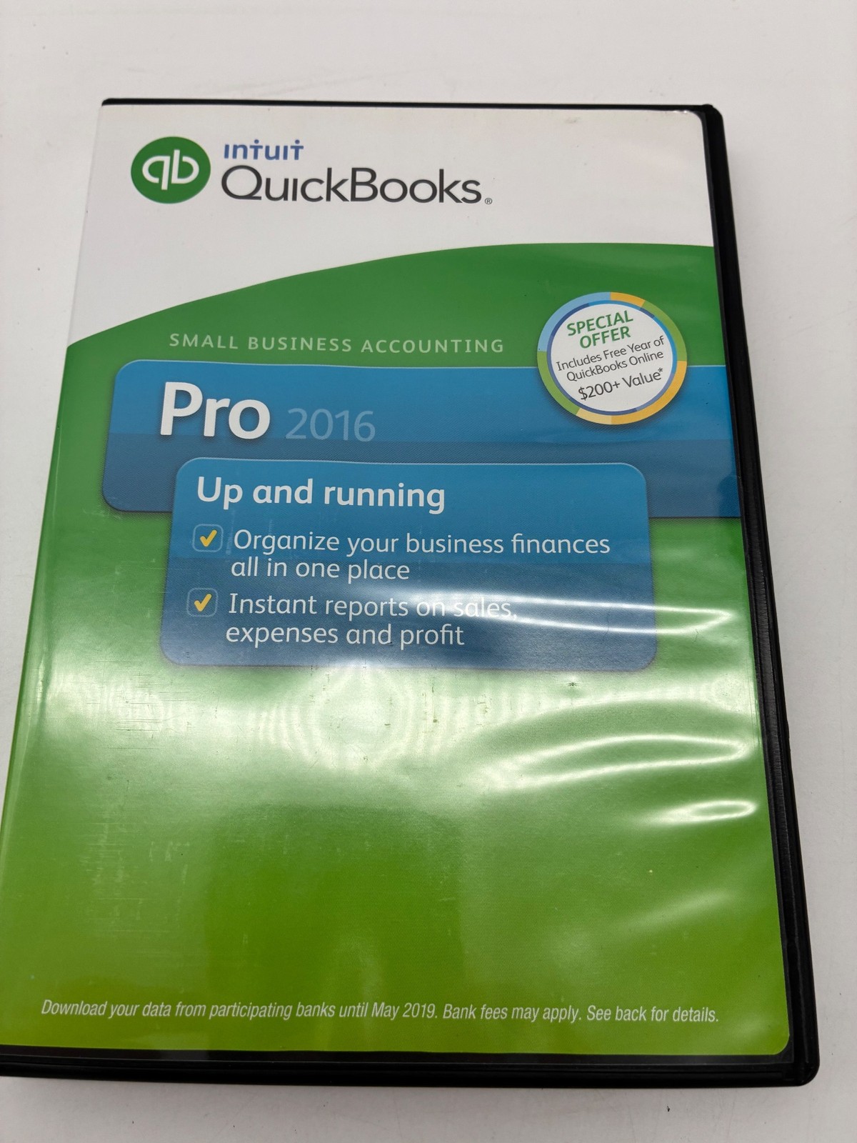 Intuit QuickBooks Pro 2016 Desktop Software Windows PC CD Manuals W/ Product Key
