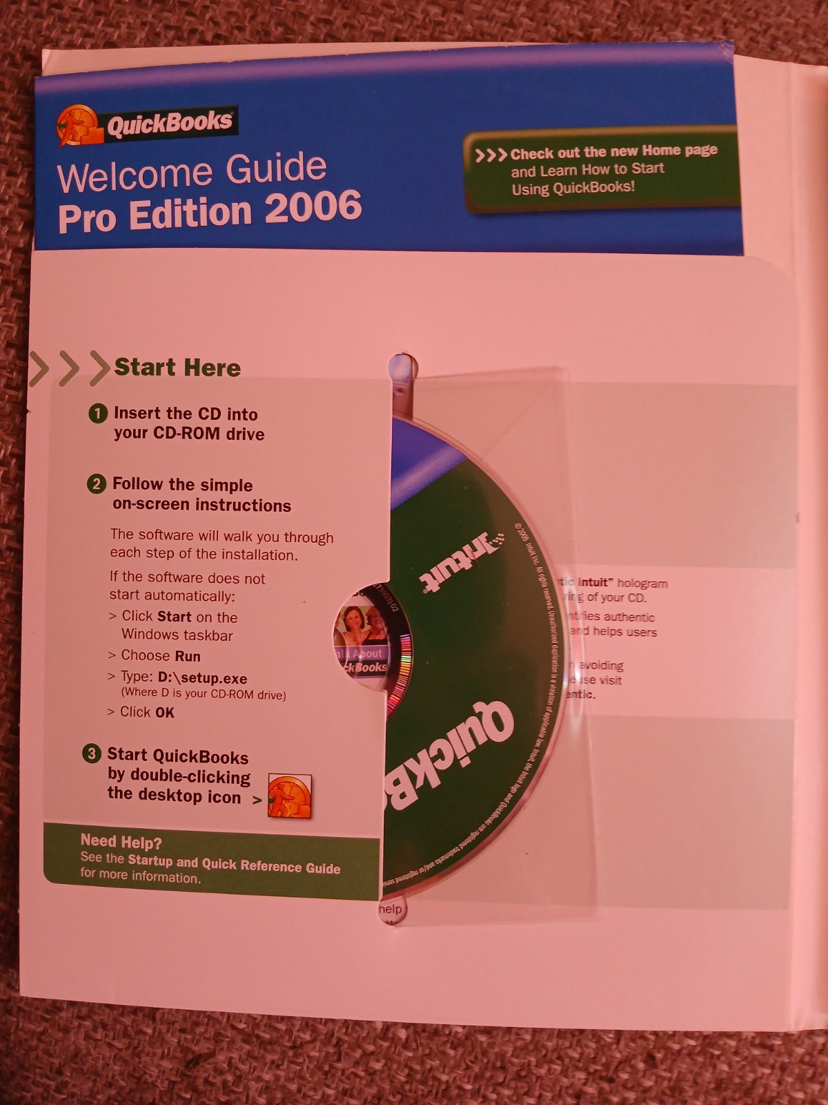 Intuit QuickBooks Simple Start Edition 2006 w/ License for Windows VGC Free Ship