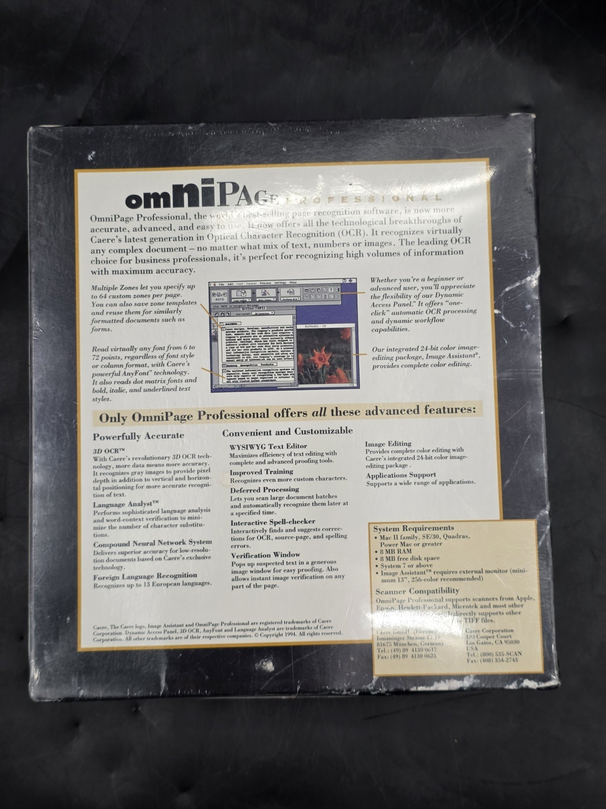 OmniPage Professional 5.0 for Mac – New Sealed 1994 OCR Software by Caere