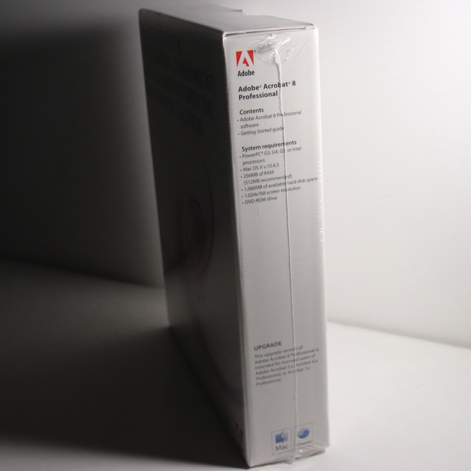 Adobe Acrobat 8 Professional Upgrade For MAC Retail Package