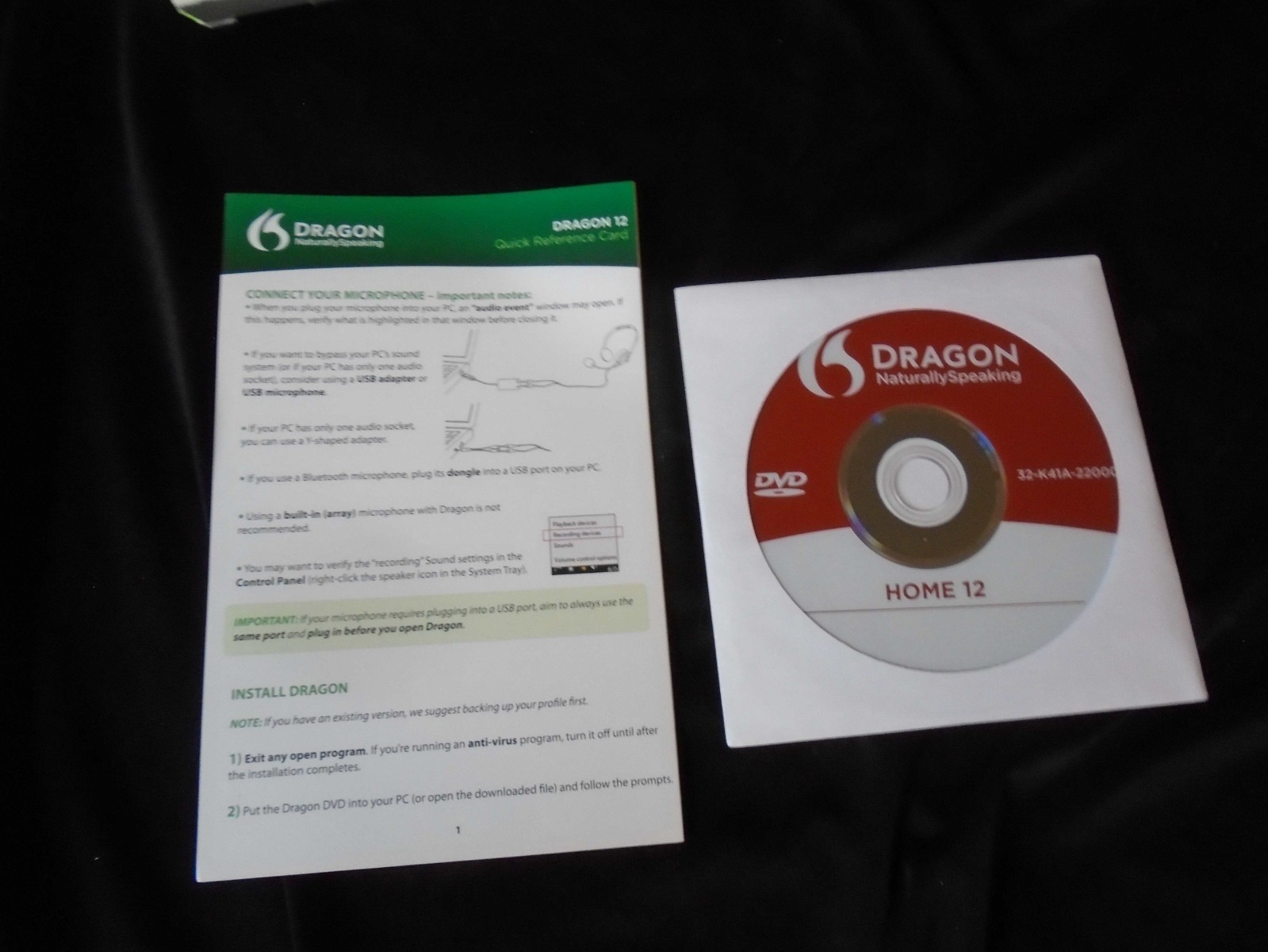 New Open Box Nuance DRAGON Naturally Speaking Version 12 Home Edition Software