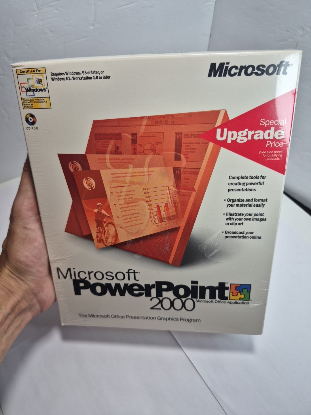 Microsoft PowerPoint 2000 Upgrade – Presentation Graphics Program New & Sealed
