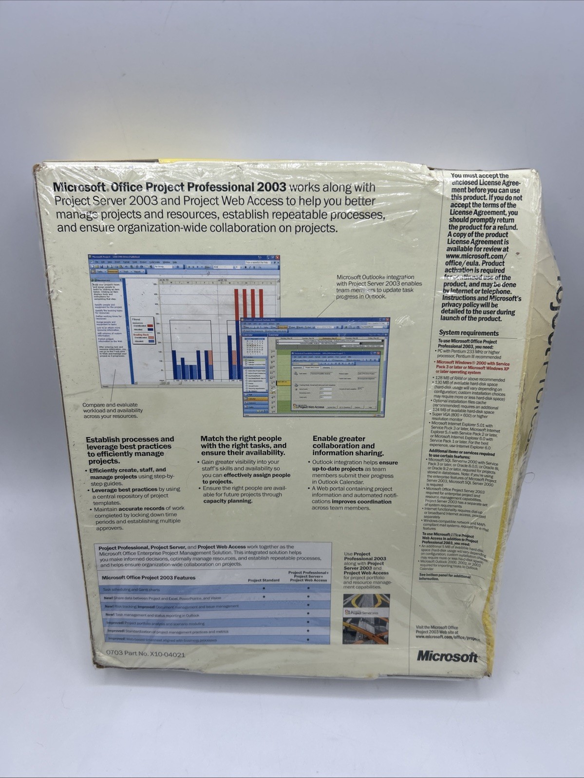 Microsoft Office Project Professional 2003 SKU H30-00979 SEALED NEW