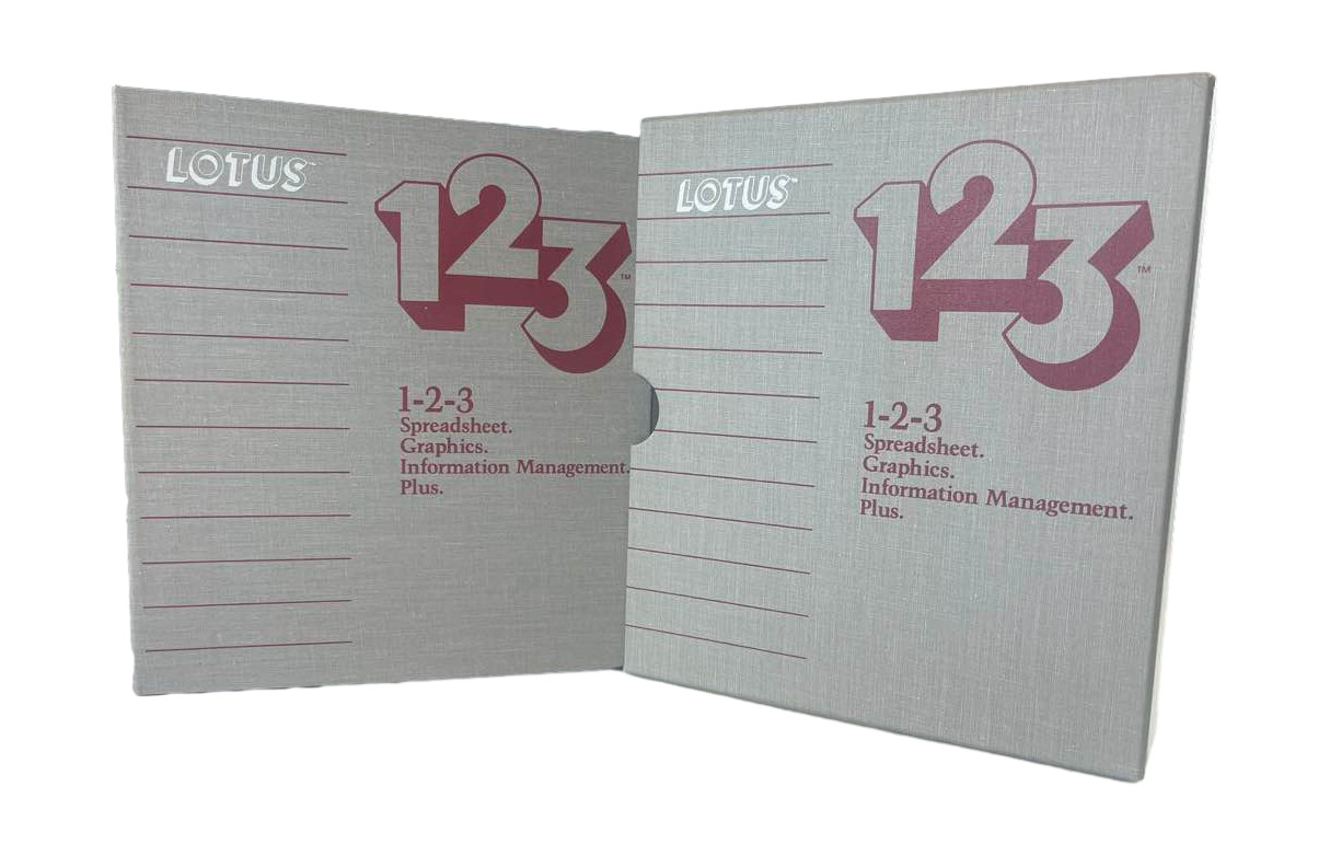 1984 Lotus 1-2-3 Release 1A Spreadsheet Software IBM PC Manual Box Set