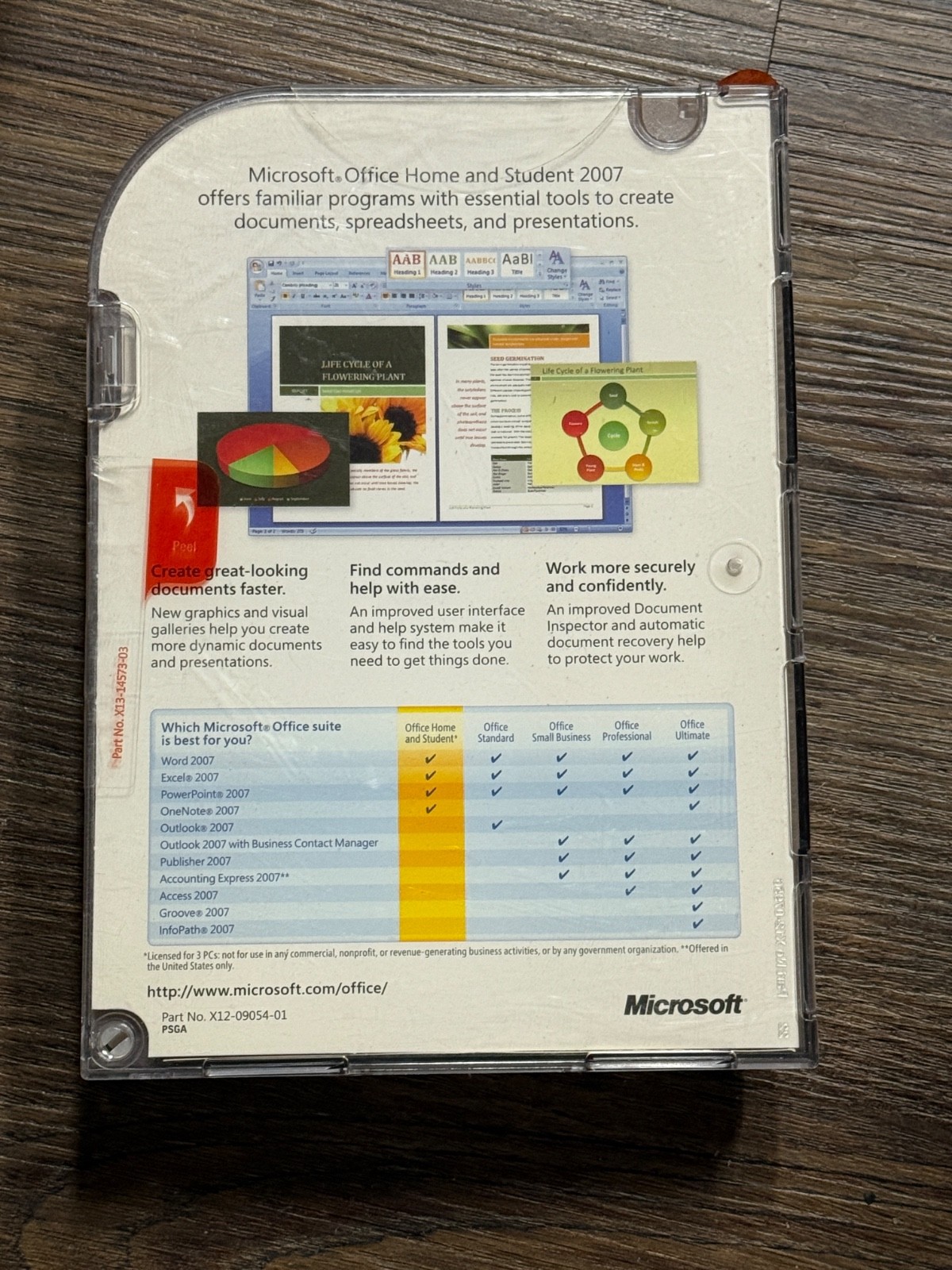Microsoft Office 2007 Home and Student Edition 79G-00007 SEALED NEW