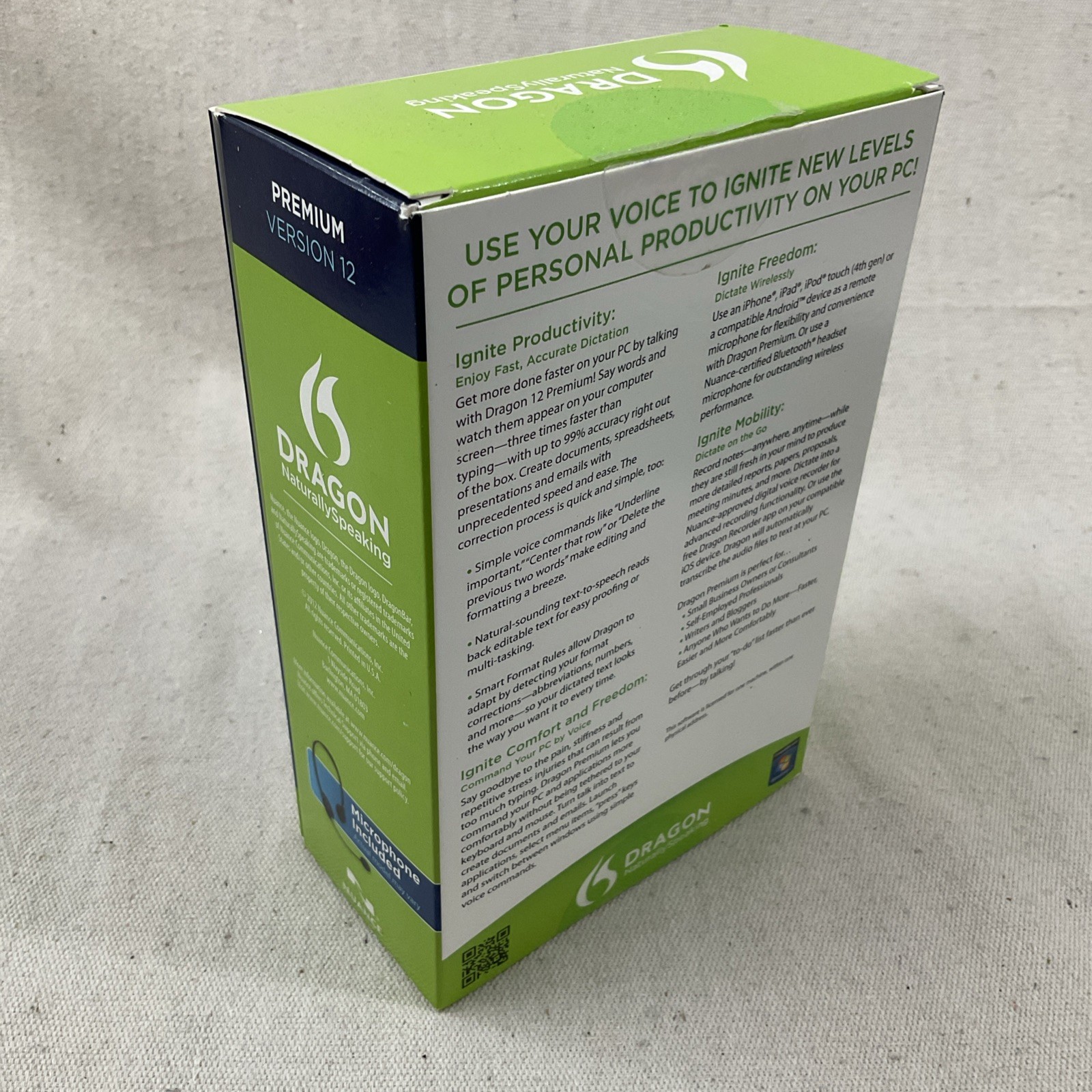 Nuance Dragon NaturallySpeaking 12 Premium Speech Recognition Software DVD