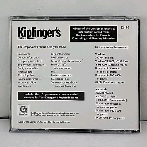 Your Family Records Organizer Kiplinger’s Personal Finance (CD, 2004)