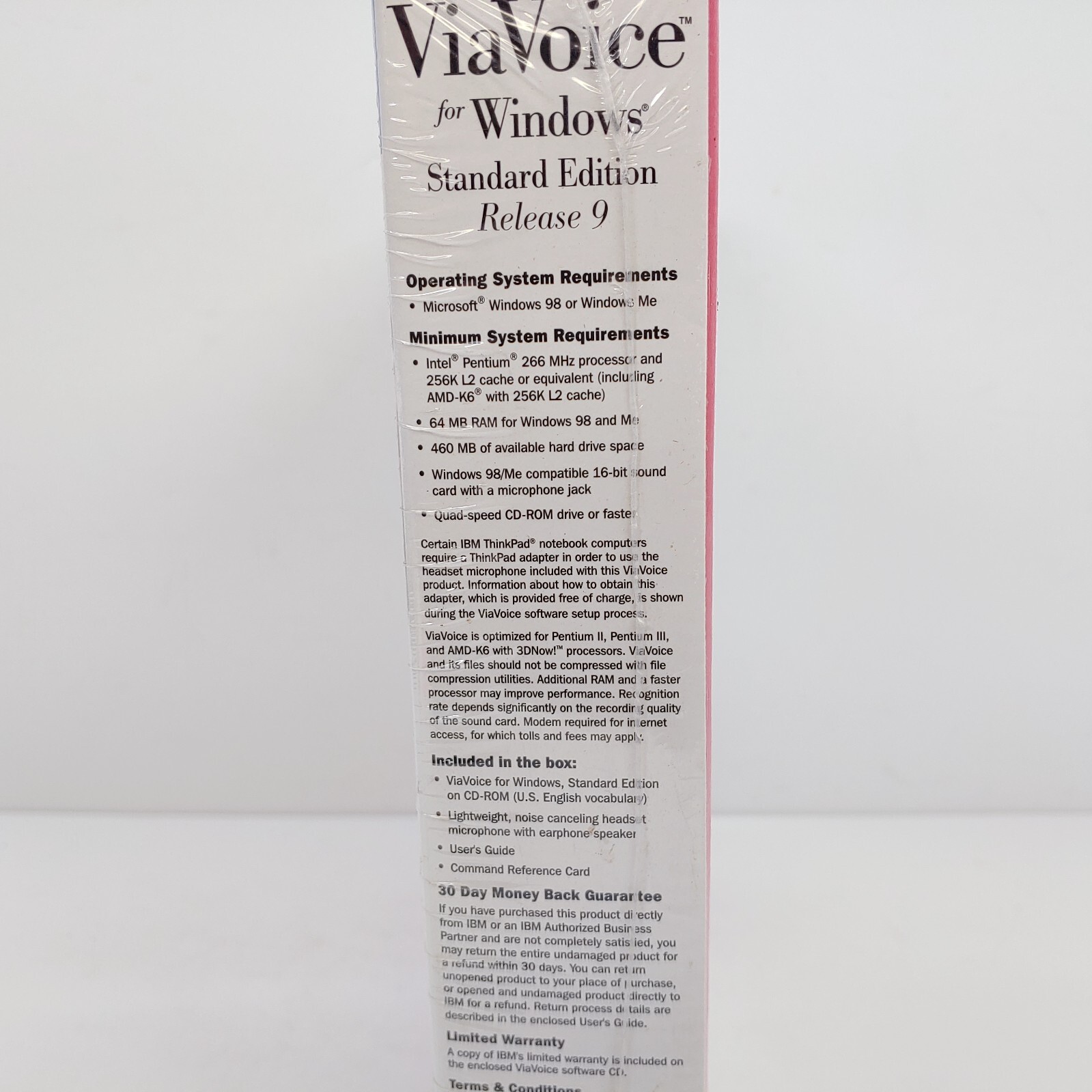 Vintage IBM ViaVoice For Windows Release 9 PC CD-ROM Software Program