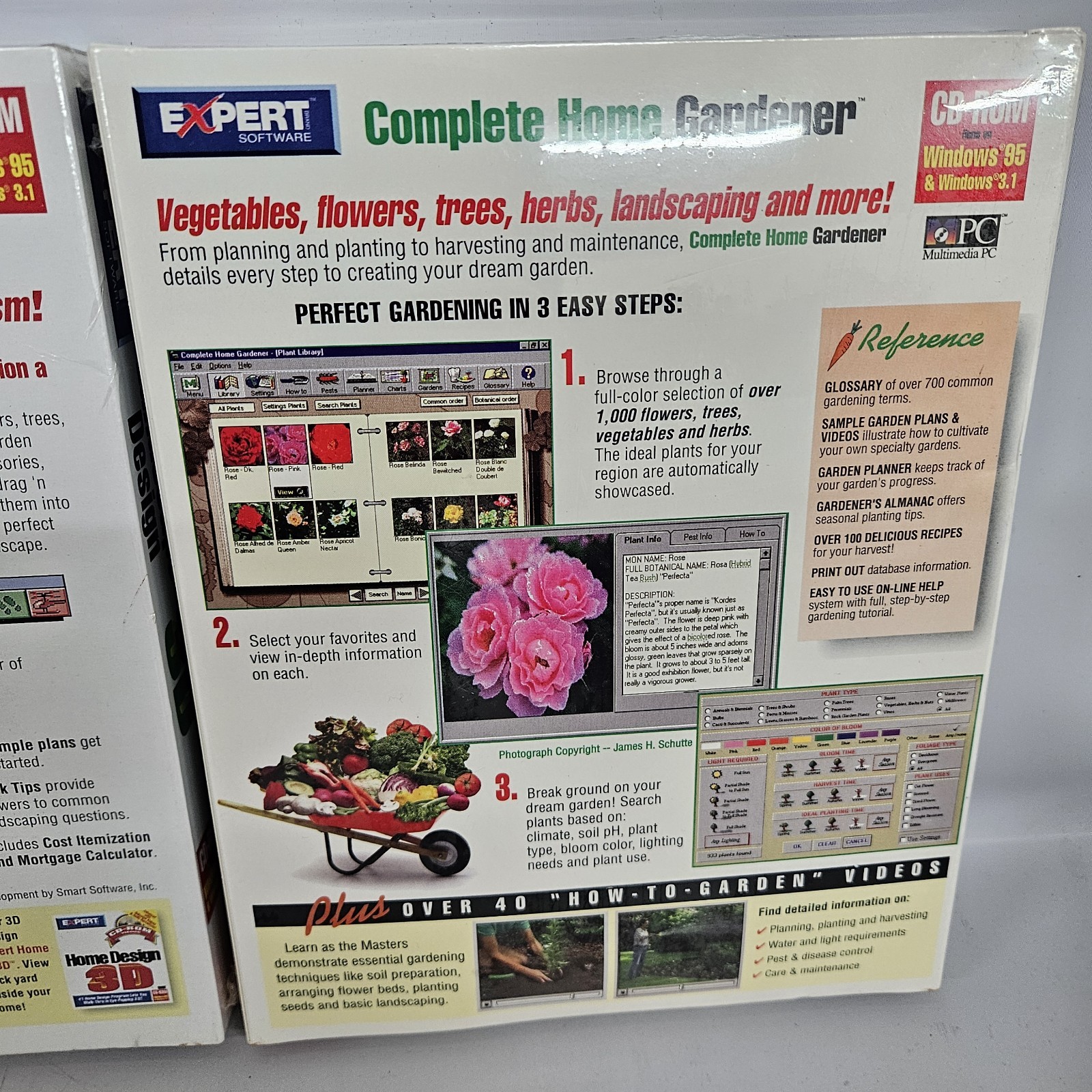 Vintage Expert Software Pc Big Box Lot Home Design Landscape Gardener New Rare