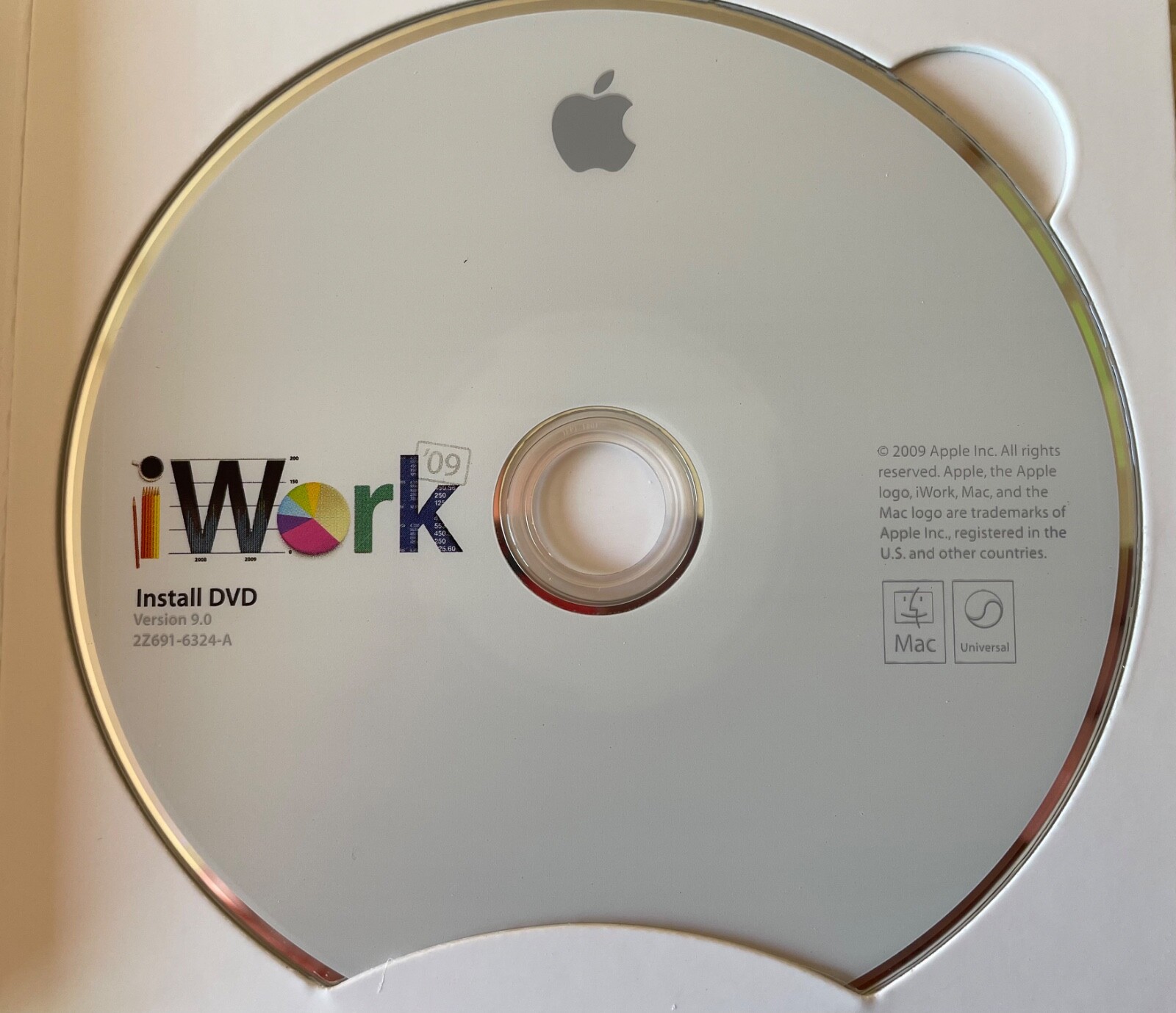 Apple iWork 09 Mac Office Suite Full Version Pages Keynote Numbers Vintage