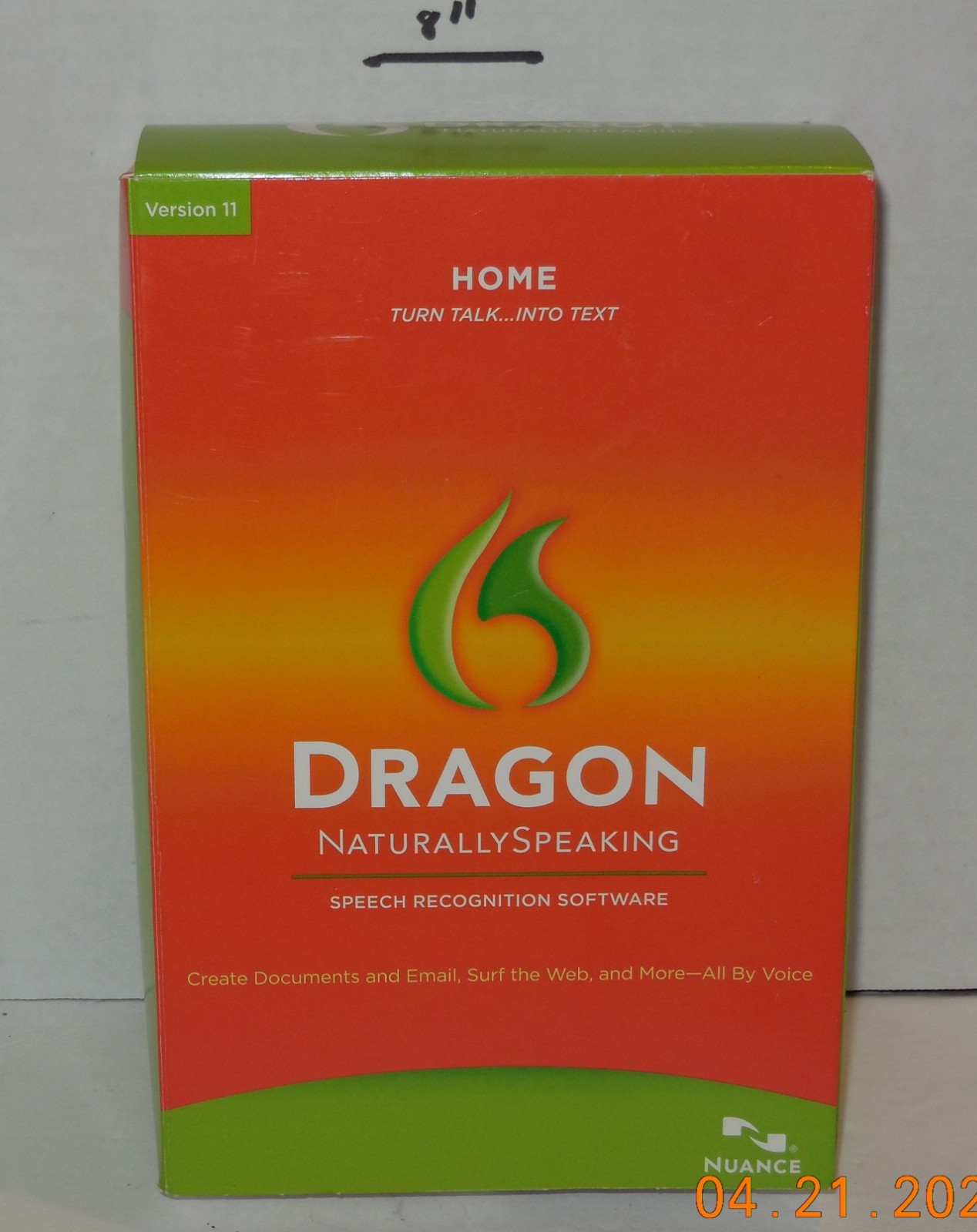 Nuance Dragon Naturally Speaking Speech Recognition Home Edition Version 11