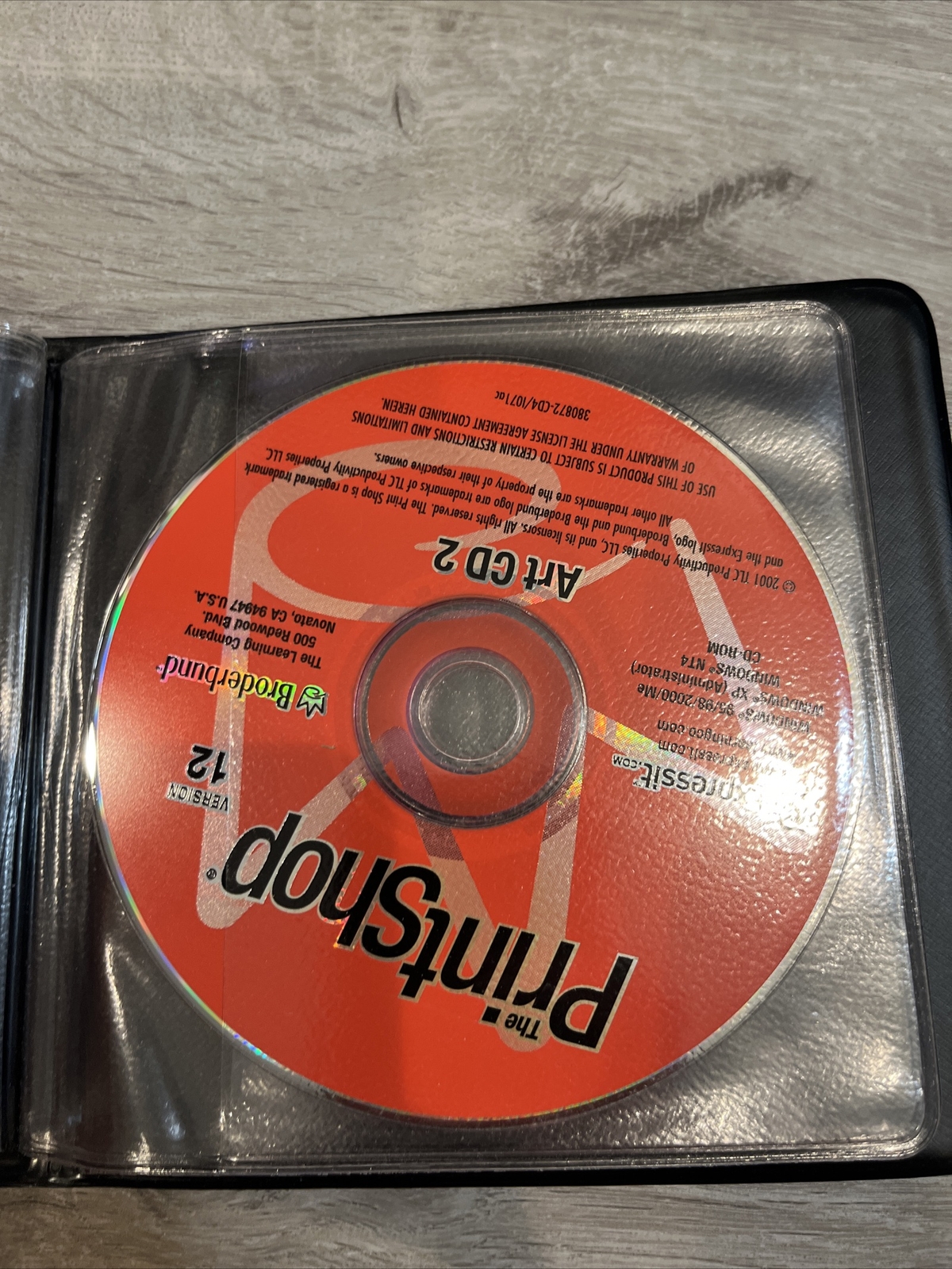Vintage 2001 Broderbund The Printshop Deluxe Version 12 Disc Set PN: CDBK12A-HDR