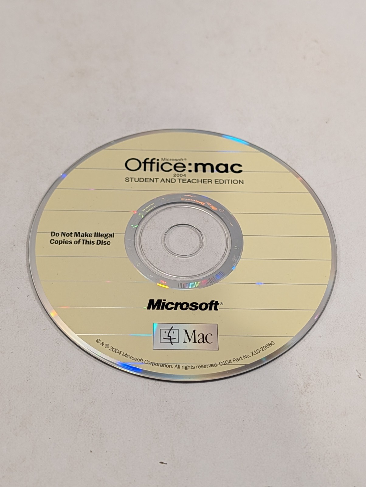 Microsoft Office Mac Student And Teacher Edition 2004 – Disc Only