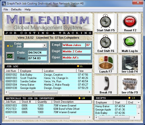 Light Manufacturing: Job Costing/Time/Location Tracking Real-Time (Reg $1795)